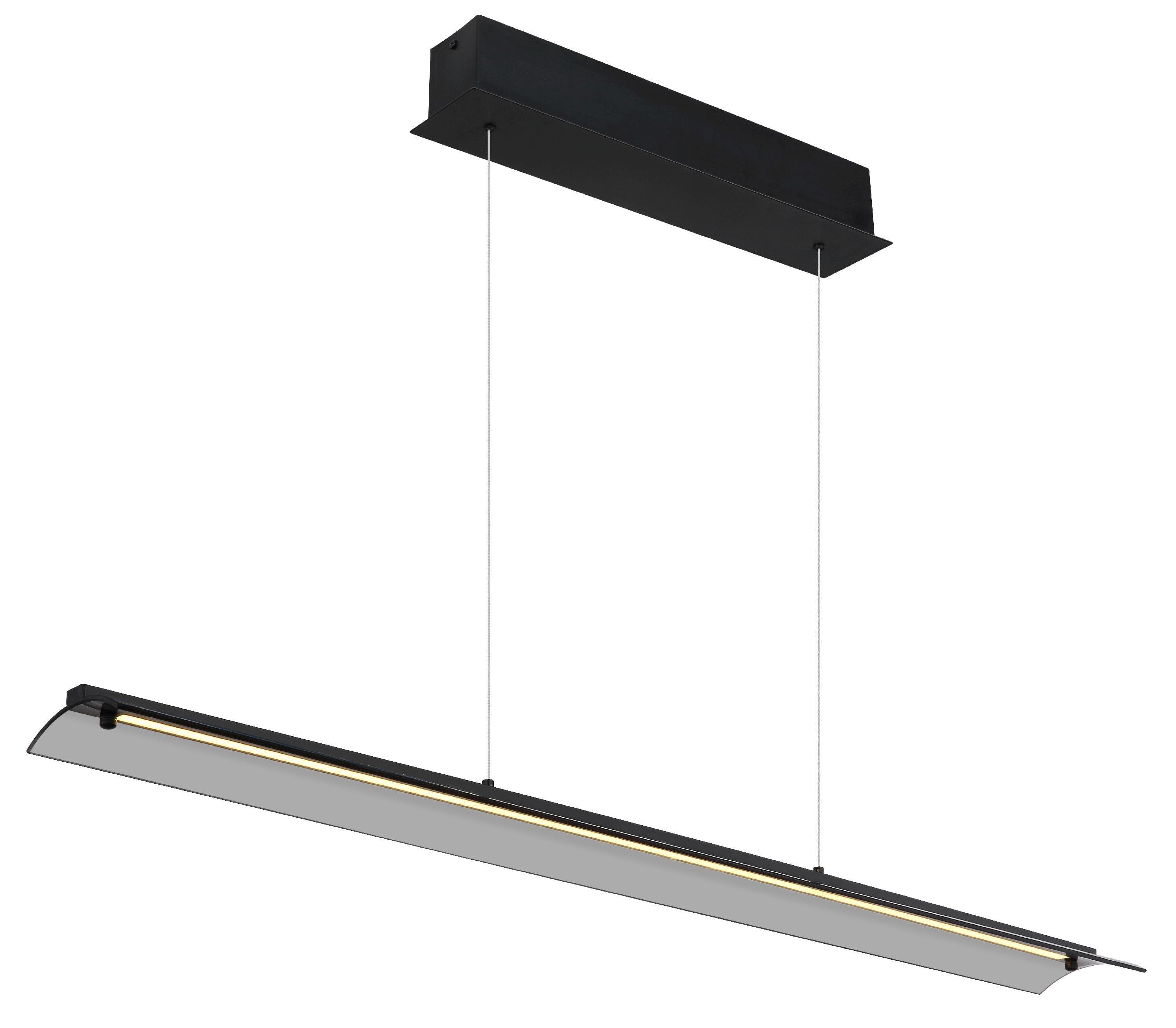 GLOBO LIGHTING MURIELLA LED Pendelleuchte - Schwarz Matt & Rauchfarben Glas