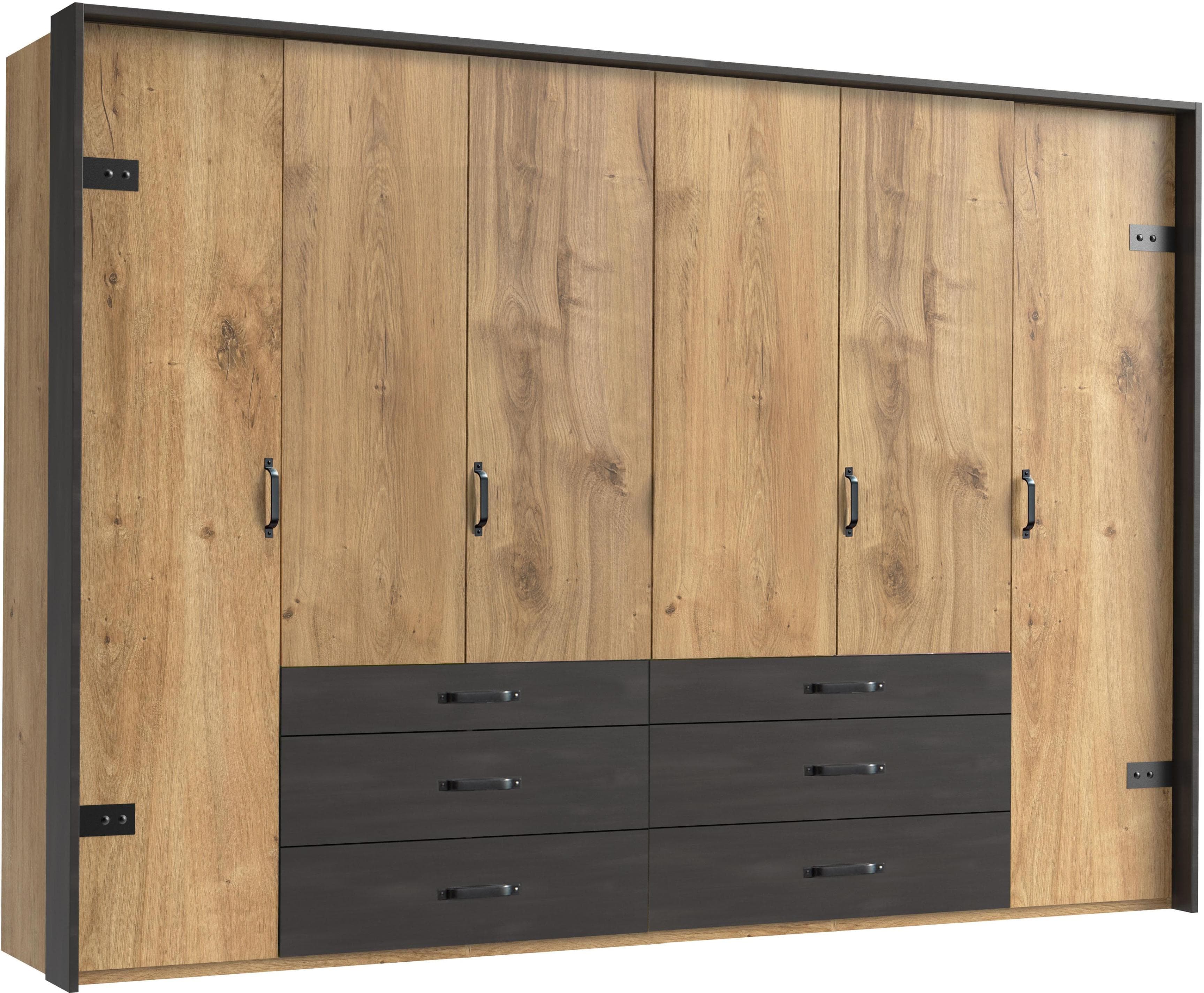 WIMEX Kleiderschrank Detroit Beige Metall 6-Türer