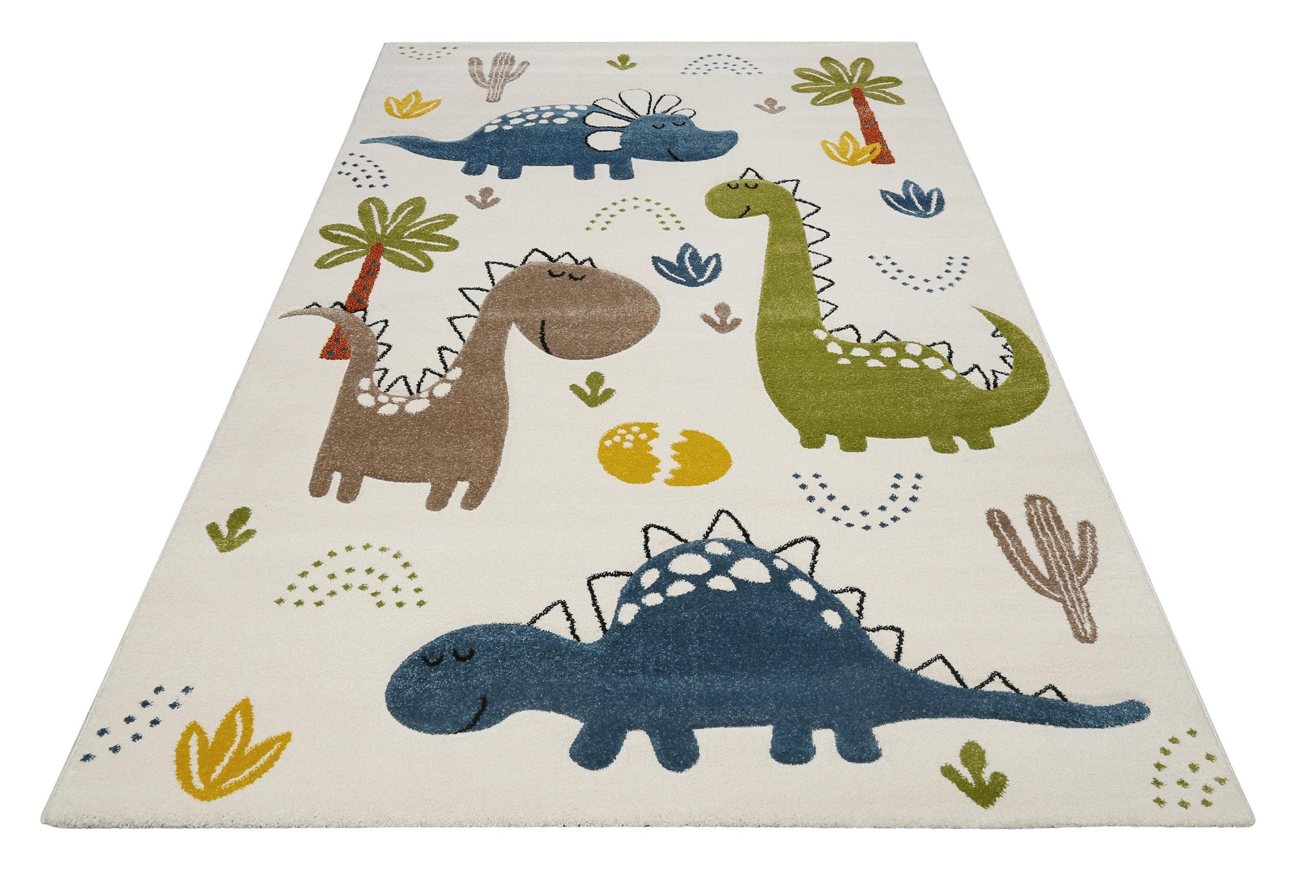 SMART KIDS Kinderteppich Dino & Friends Bunt Polypropylen