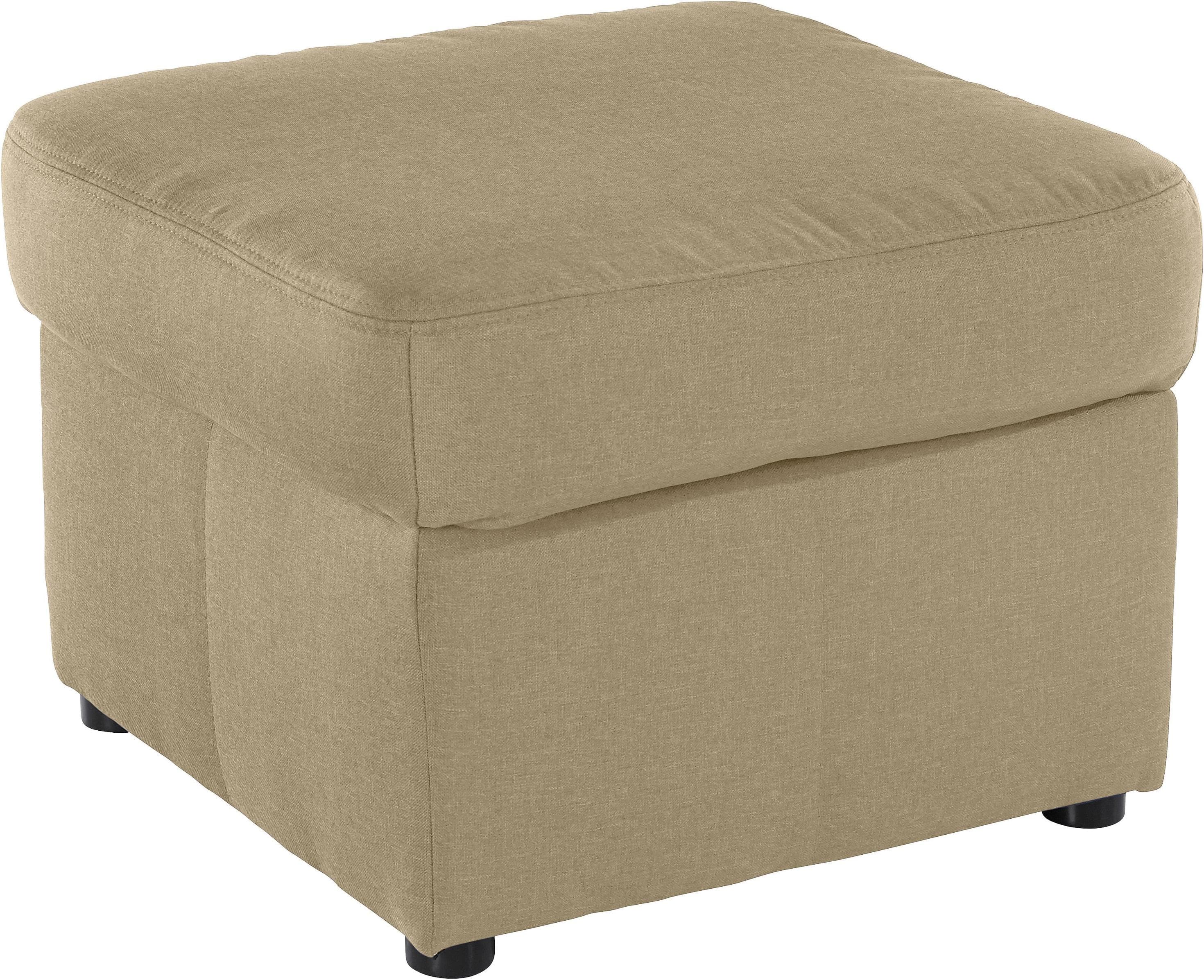 DOMO COLLECTION Polsterhocker Bahia Beige mit Stauraum