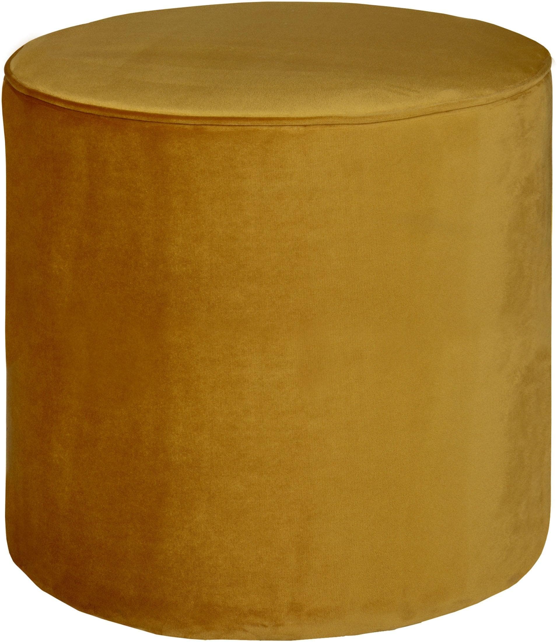 Hocker WOOOD Sara Ockerfarben Modern Gepolstert