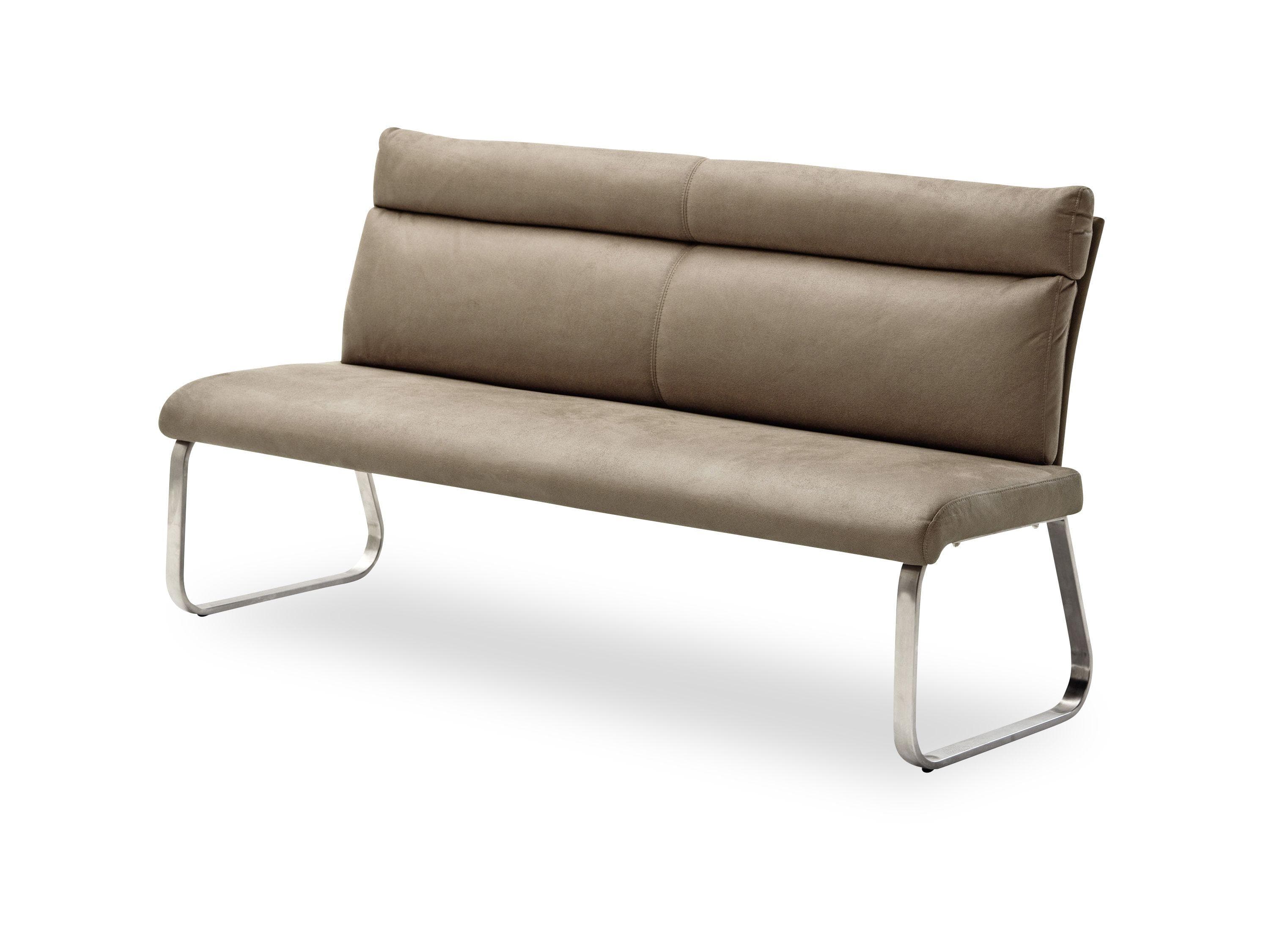 MCA furniture Sitzbank Rabea Braun/Silber Edelstahl