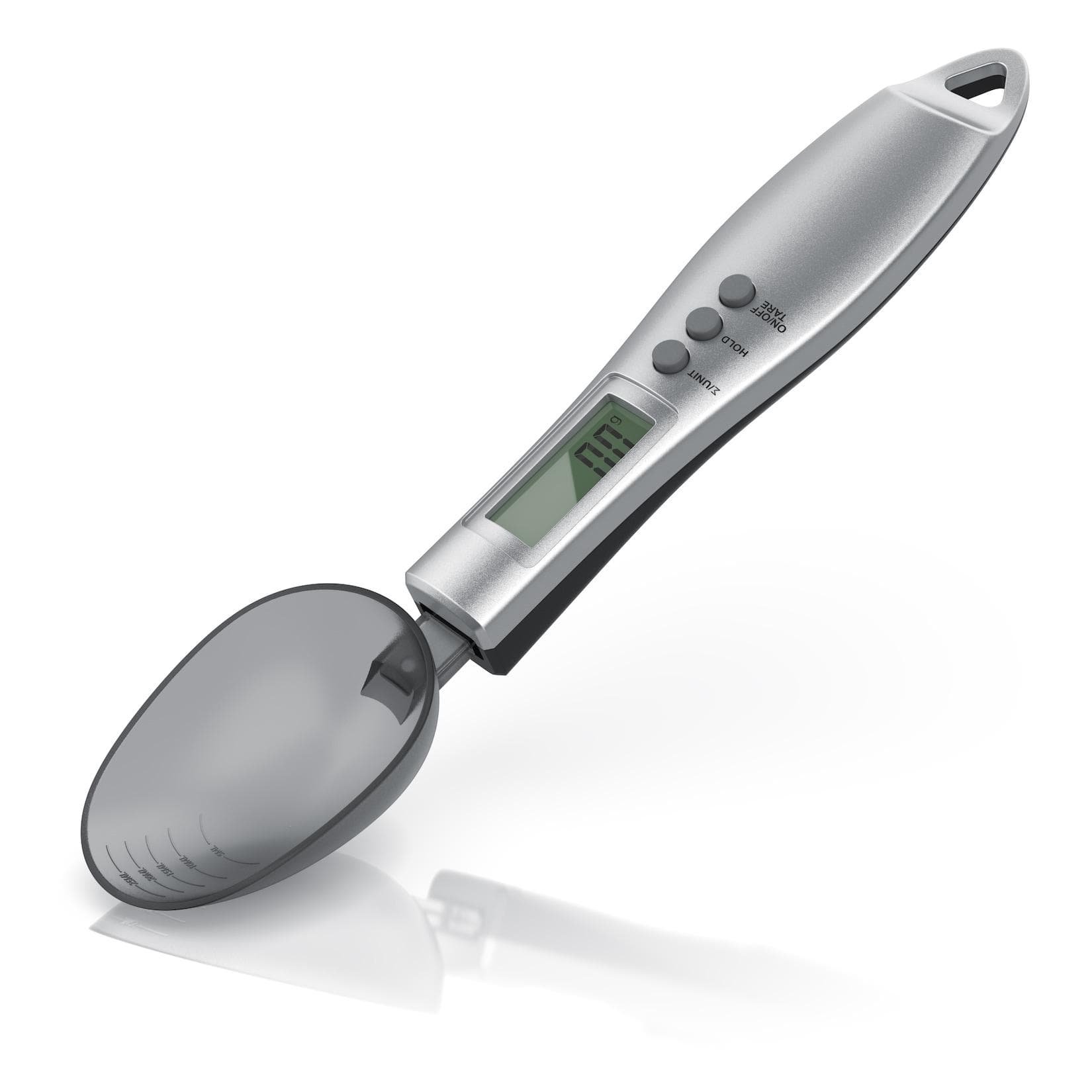 Arendo Löffelwaage digital 0,1g - Küchenwaage Feinwaage LCD-Anzeige Digitalwaage Professionelles Küchenzubehör 2 abnehmbare Löffel