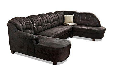 Home Affaire Wohnlandschaft Budapest Schwarz U-Form Wildlederoptik