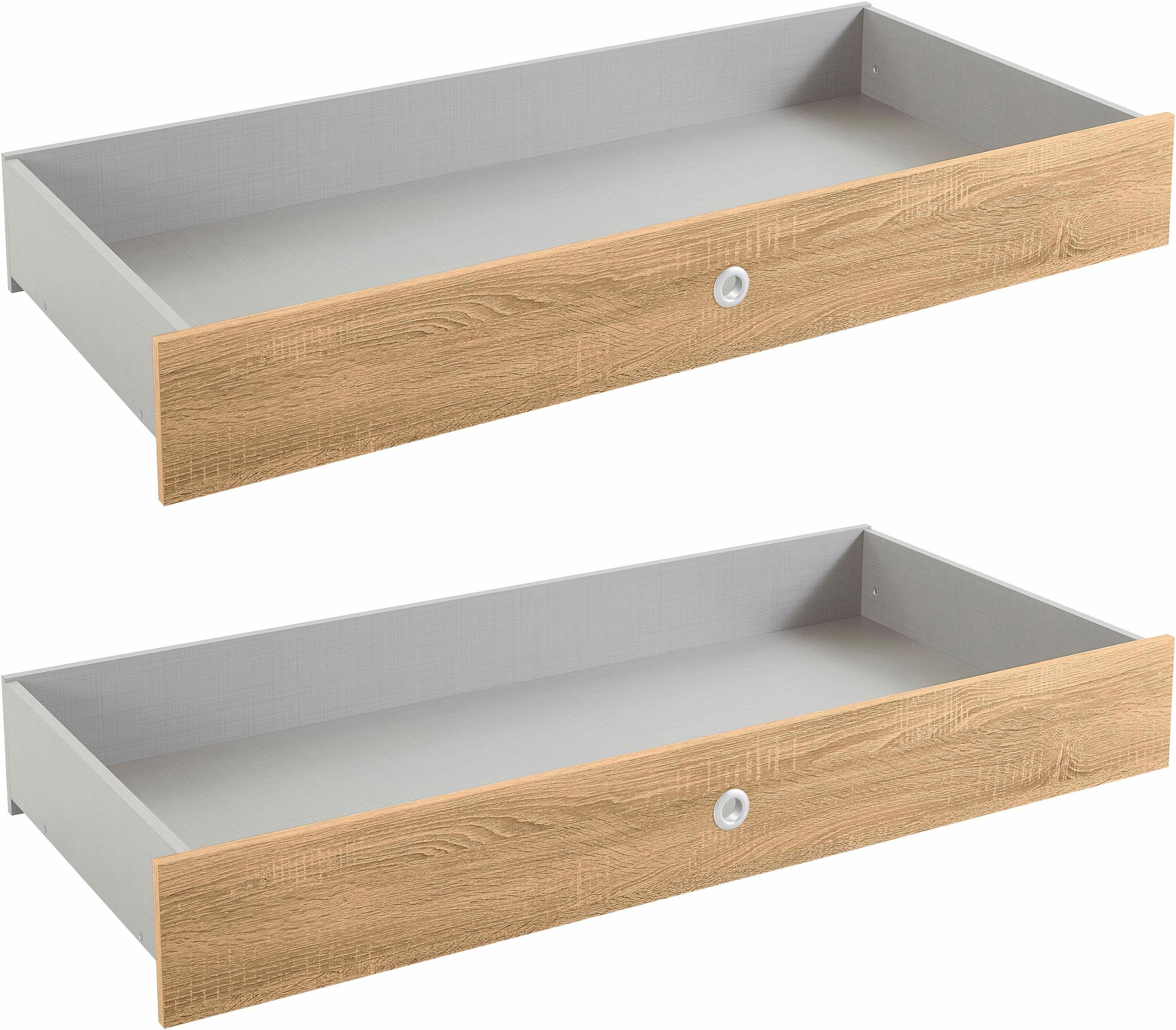 Bettschubkasten aus Plankeneiche - Praktische Aufbewahrung auf Rollen