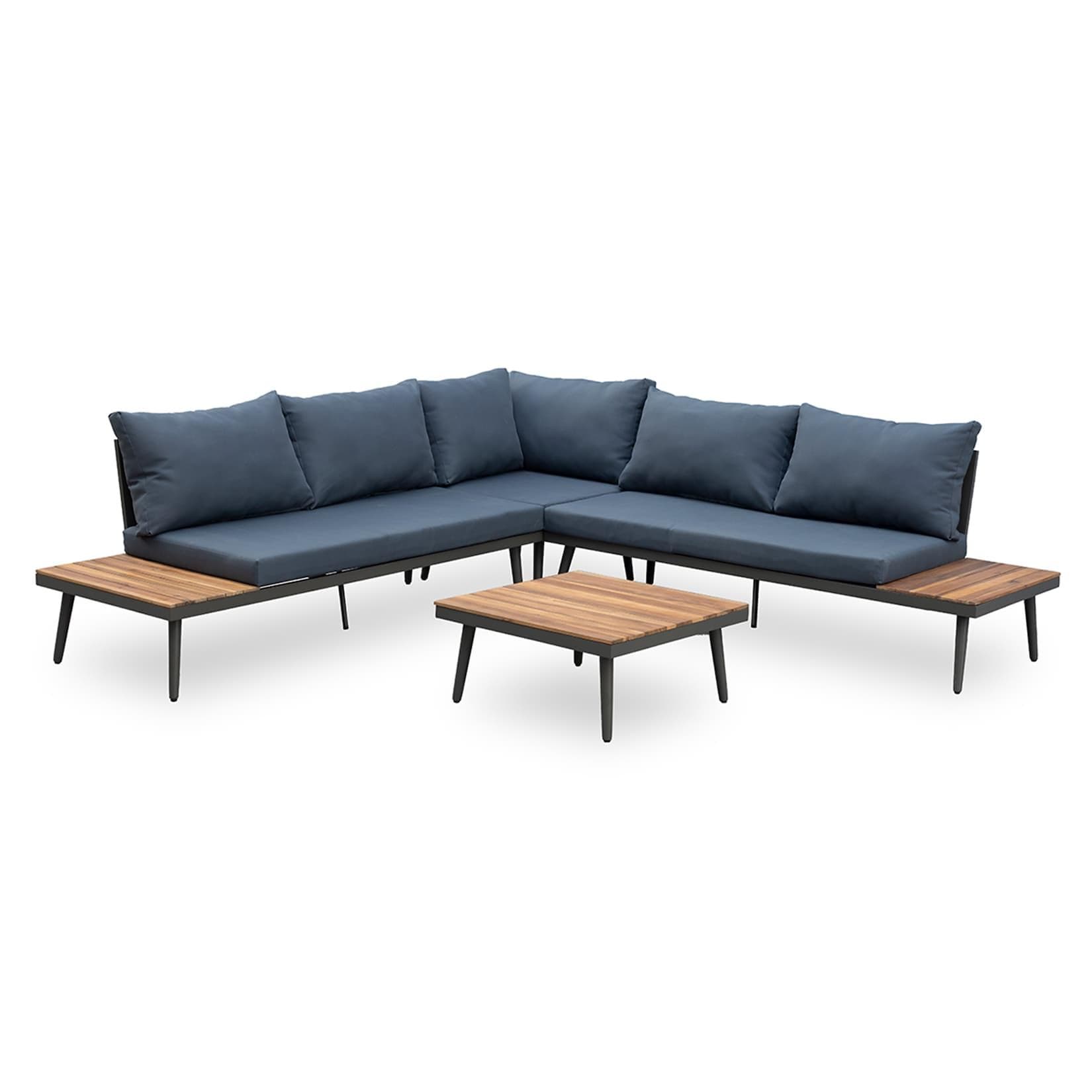 riess-ambiente Gartenlounge-Set CANNES Anthrazit/Grau Outdoor Sitzgruppe