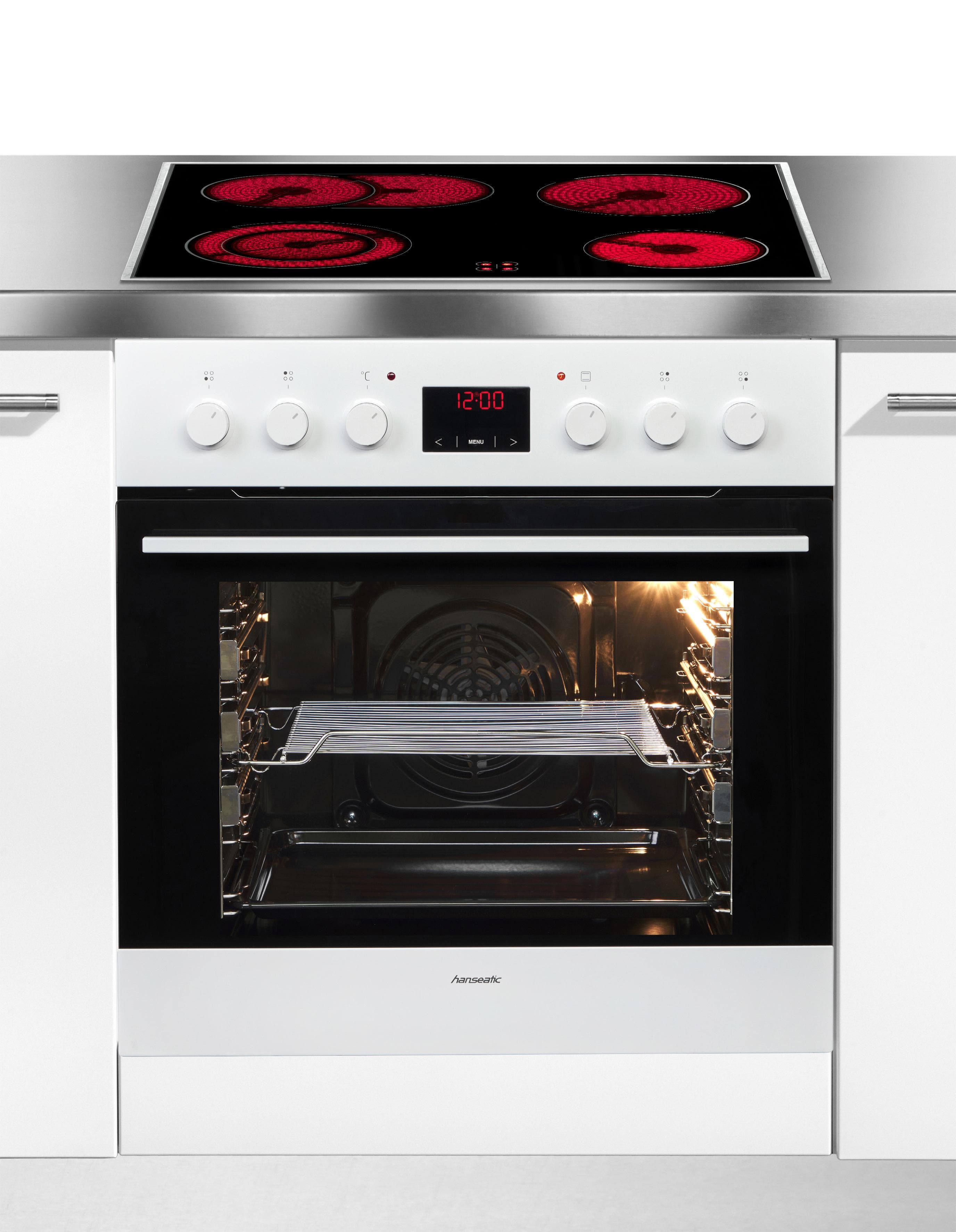 Elektro-Herd-Set weiß