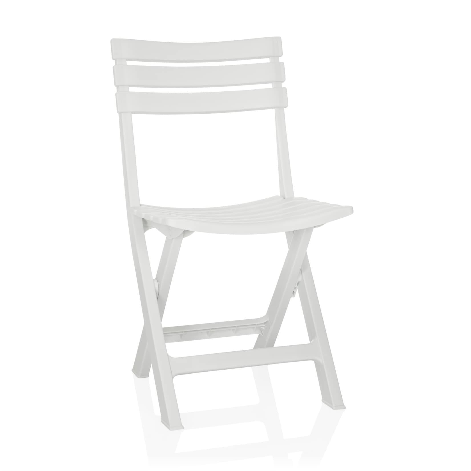 hjh LIVING Gartenstuhl Outdoor TRAVANO Kunststoff Weiß