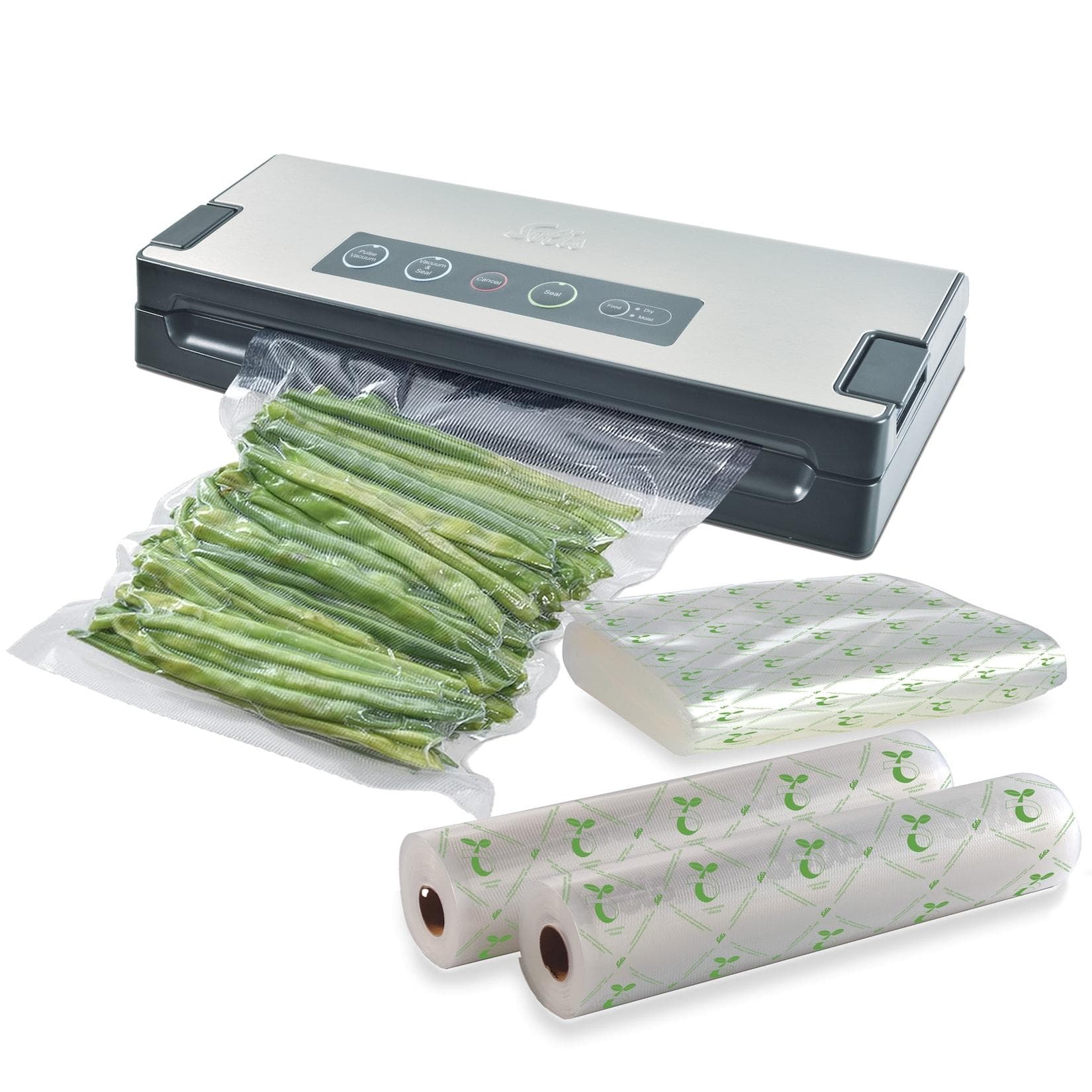 Solis Vakuumiergerät Typ 574 Set mit 60 Beutel & 2 Rollen