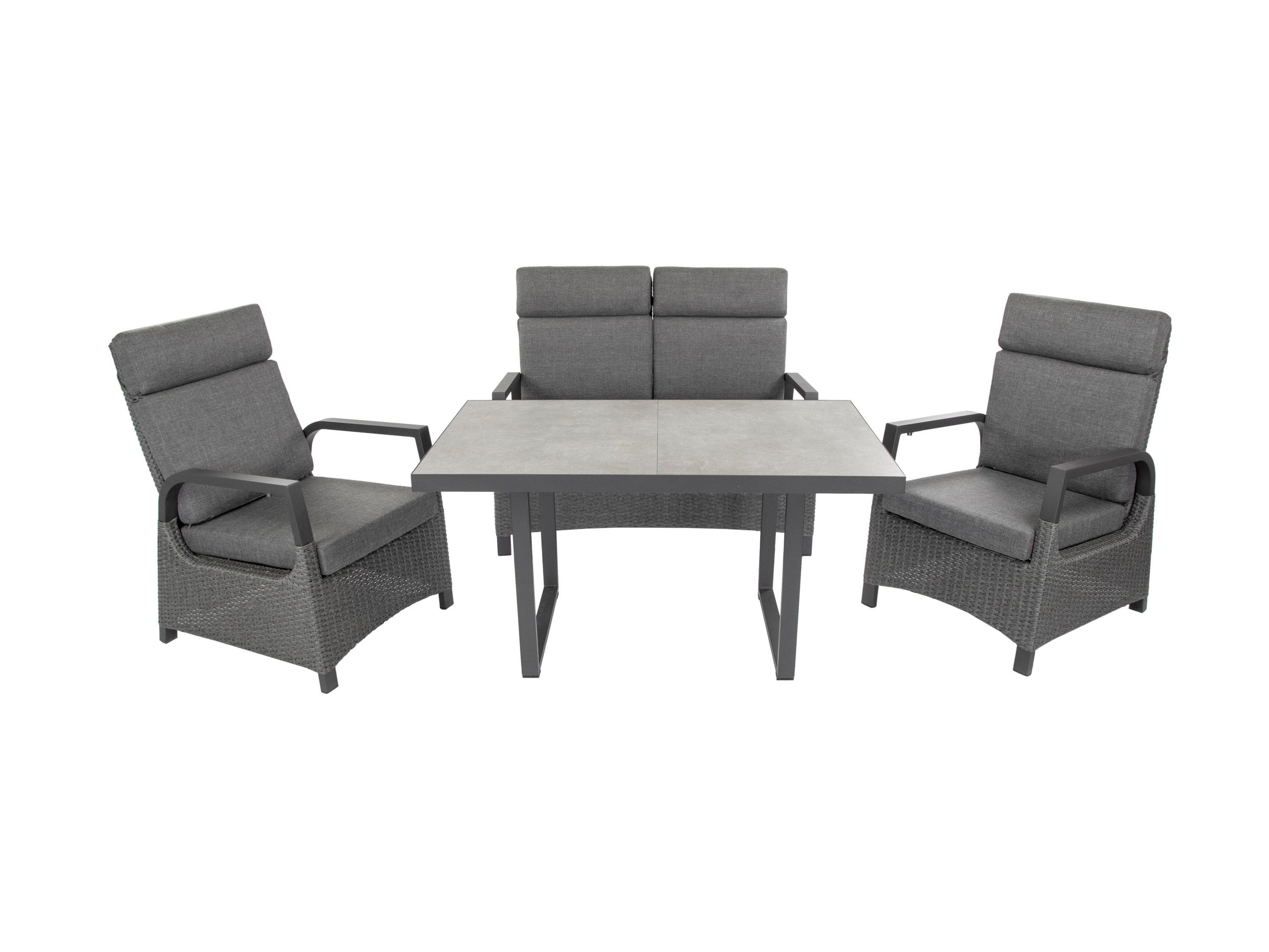 bellavista - Home&Garden® Orlando Gartenlounge-Set: Aluminium, Grau, Wetterfest