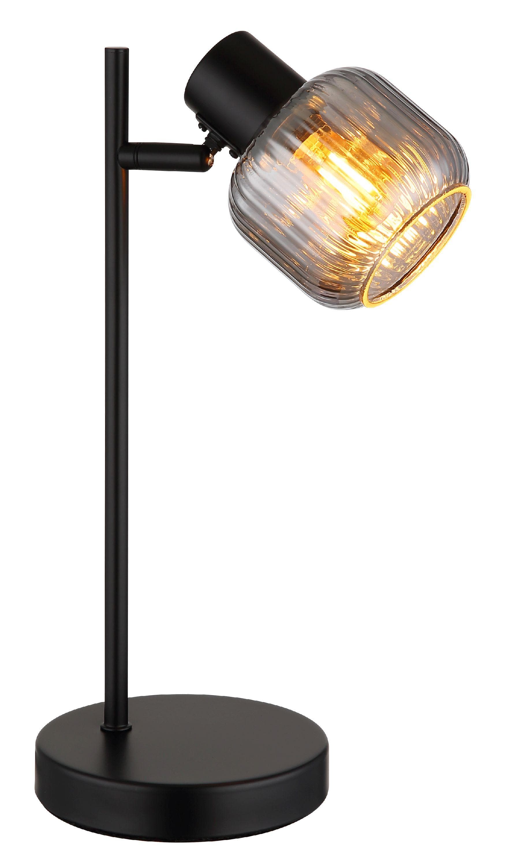 NOWA Schreibtischlampe Schwarz Metall Tischleuchte Nachttischleuchte Spot