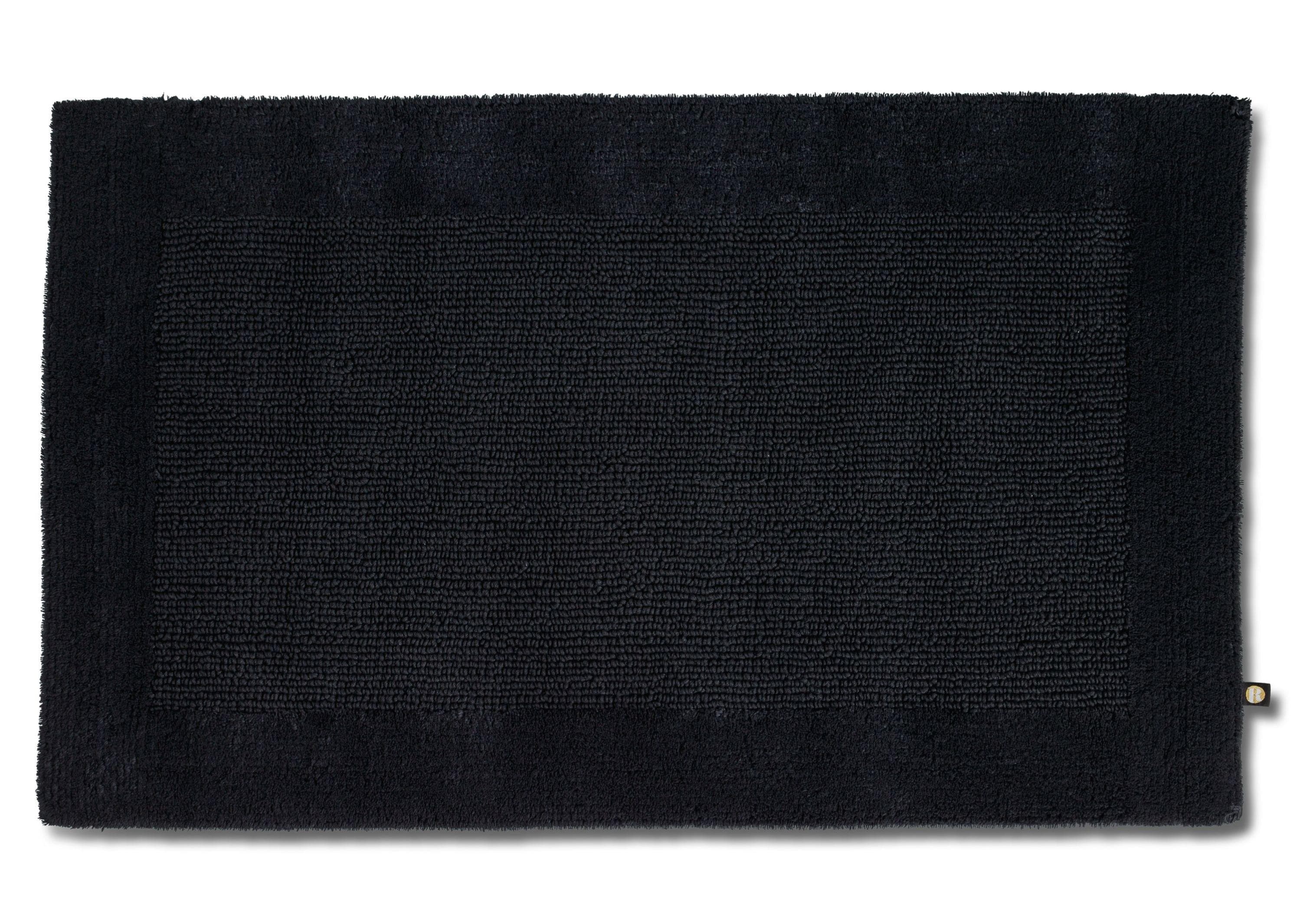 Badematte RHOMTUFT PRESTIGE 100% Baumwolle Schwarz