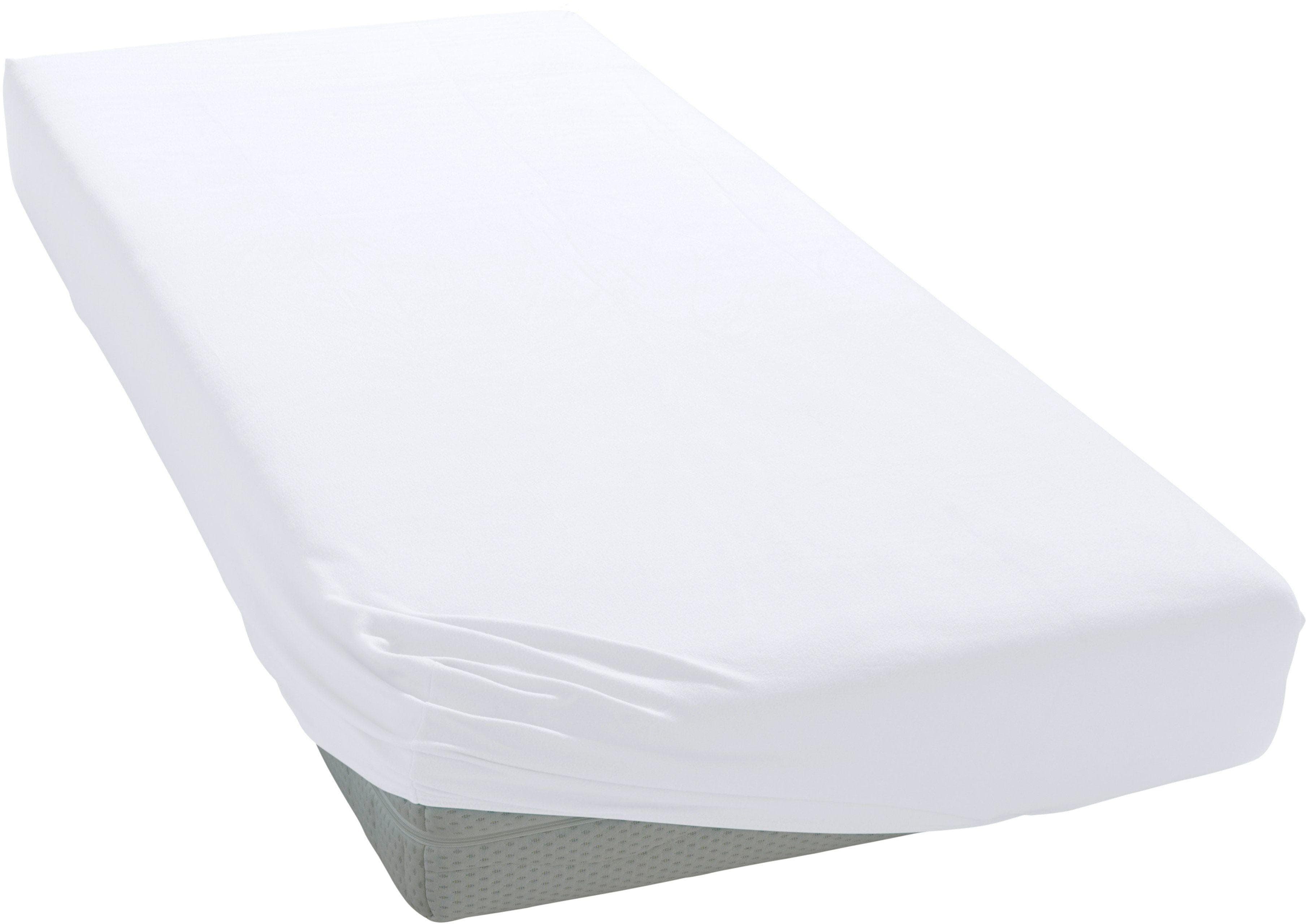 bellana Spannbettlaken weiß Bio-Baumwolle Single-Jersey