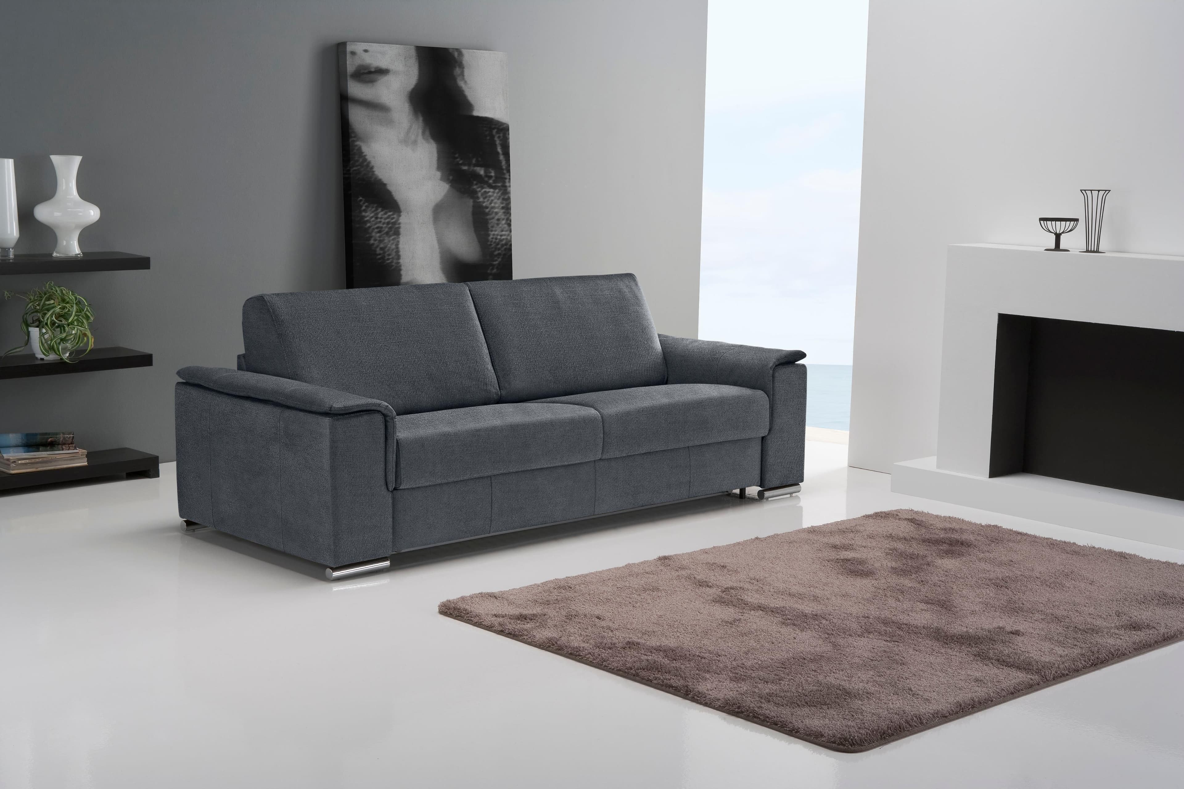 EGOITALIANO Schlafsofa Cecilia Grau Modern mit Matratze