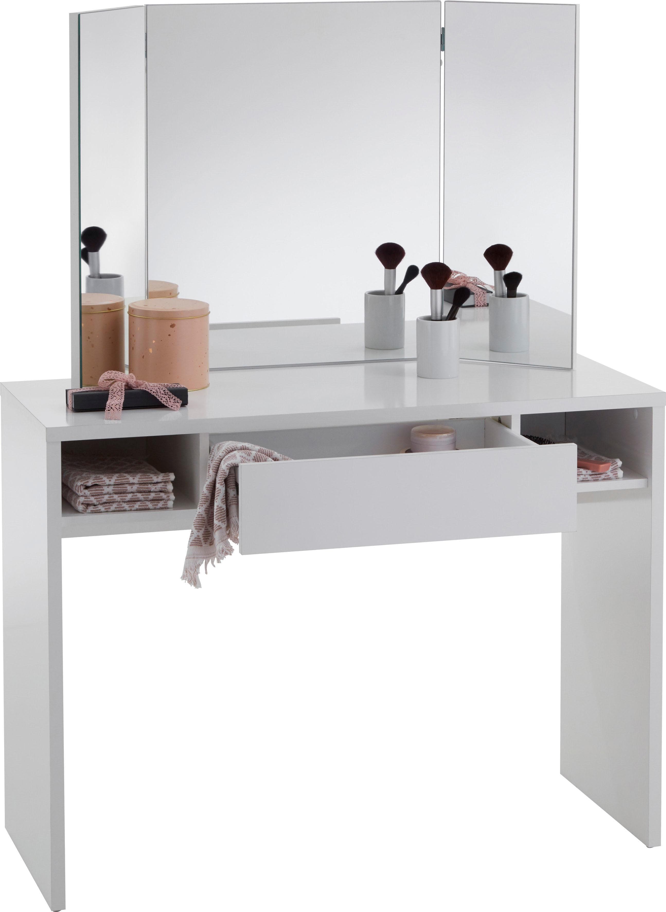 FMD Schminktisch Schminki - Moderner Mehrzwecktisch mit Spiegel