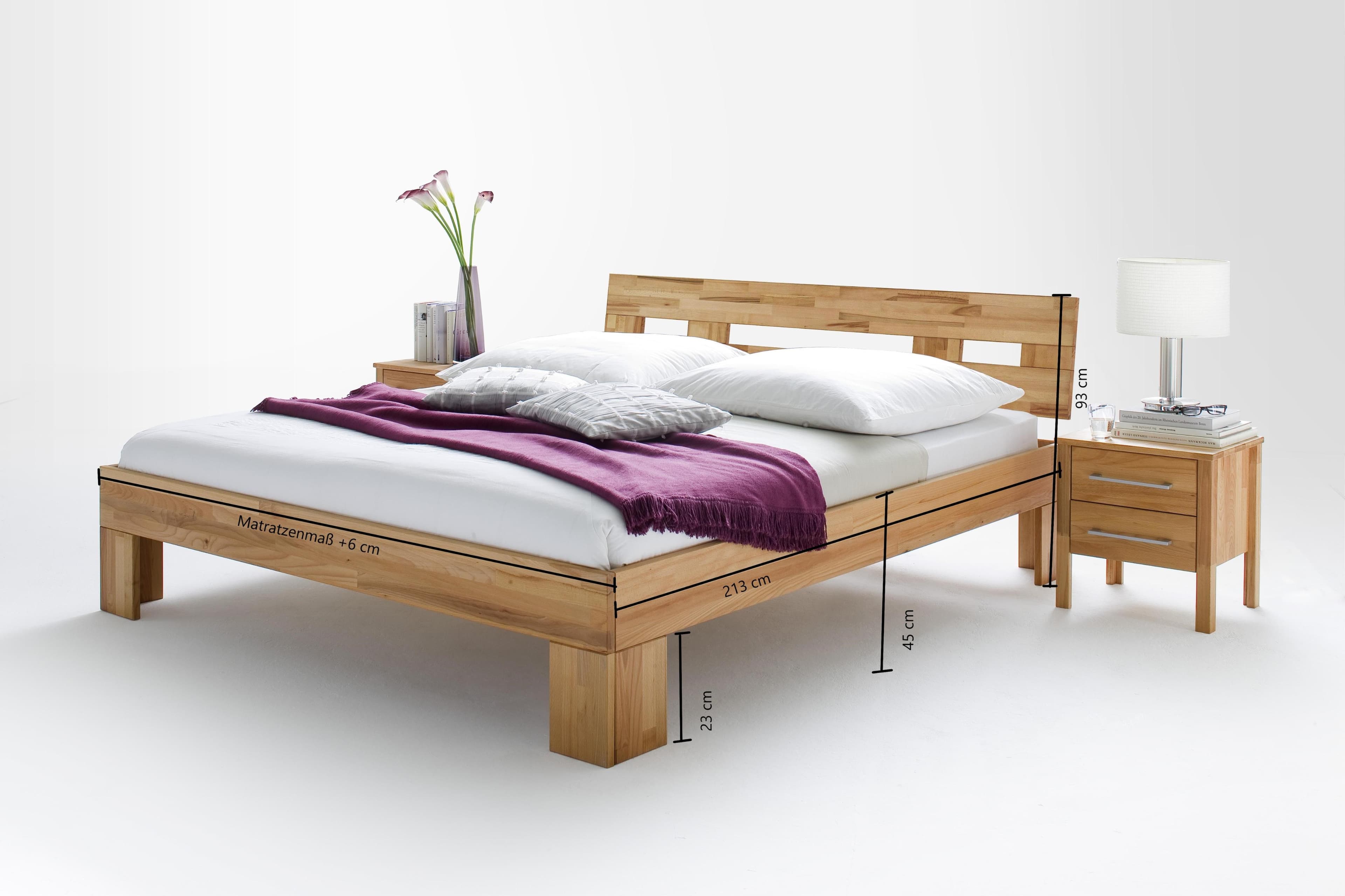 Home Affaire Massivholzbett Modesty I Beige Naturfarben Modern