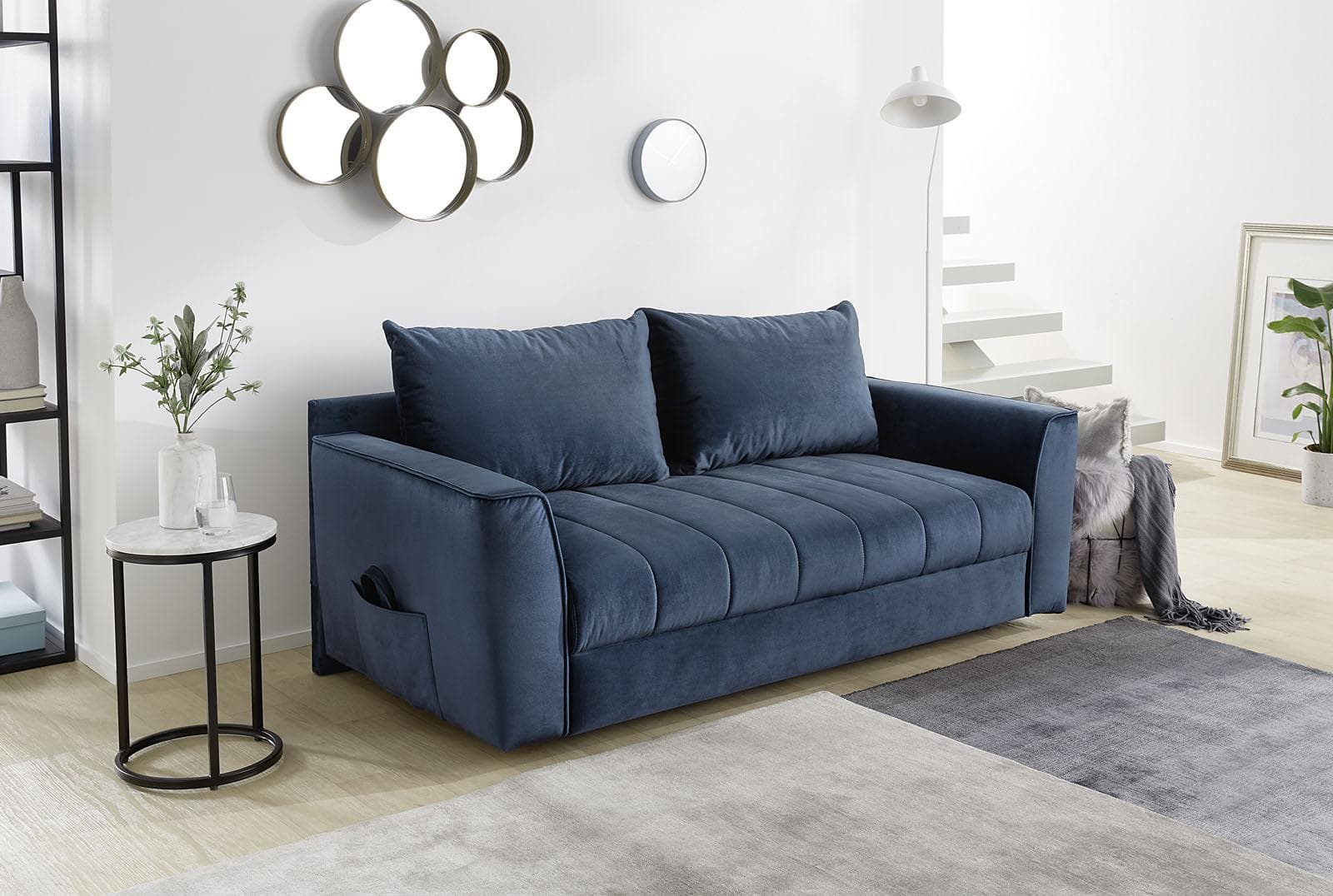 Jockenhöfer Gruppe Schlafsofa Rick: Samtbezug, Gästebettfunktion