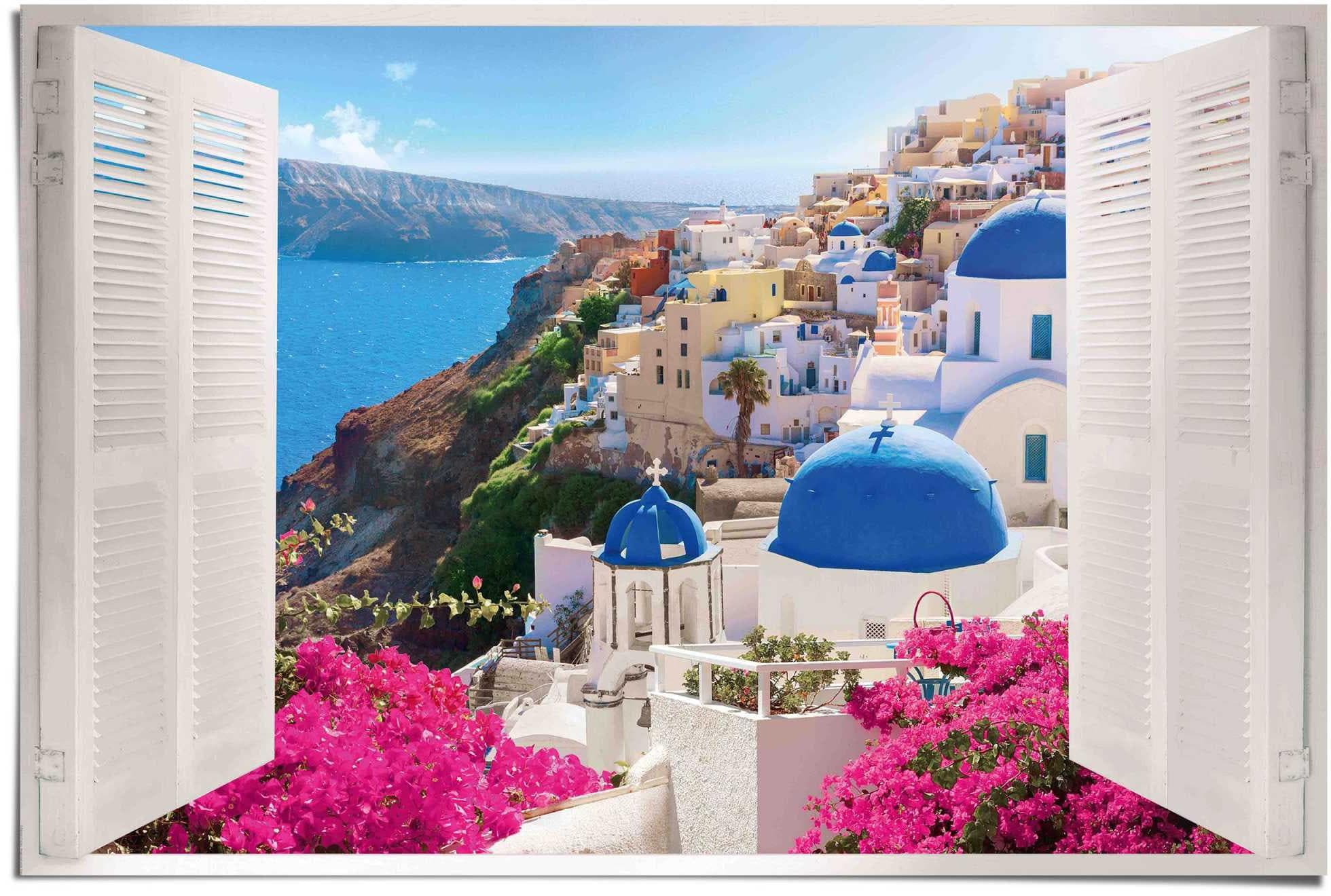 Poster REINDERS "Santorini" Blau