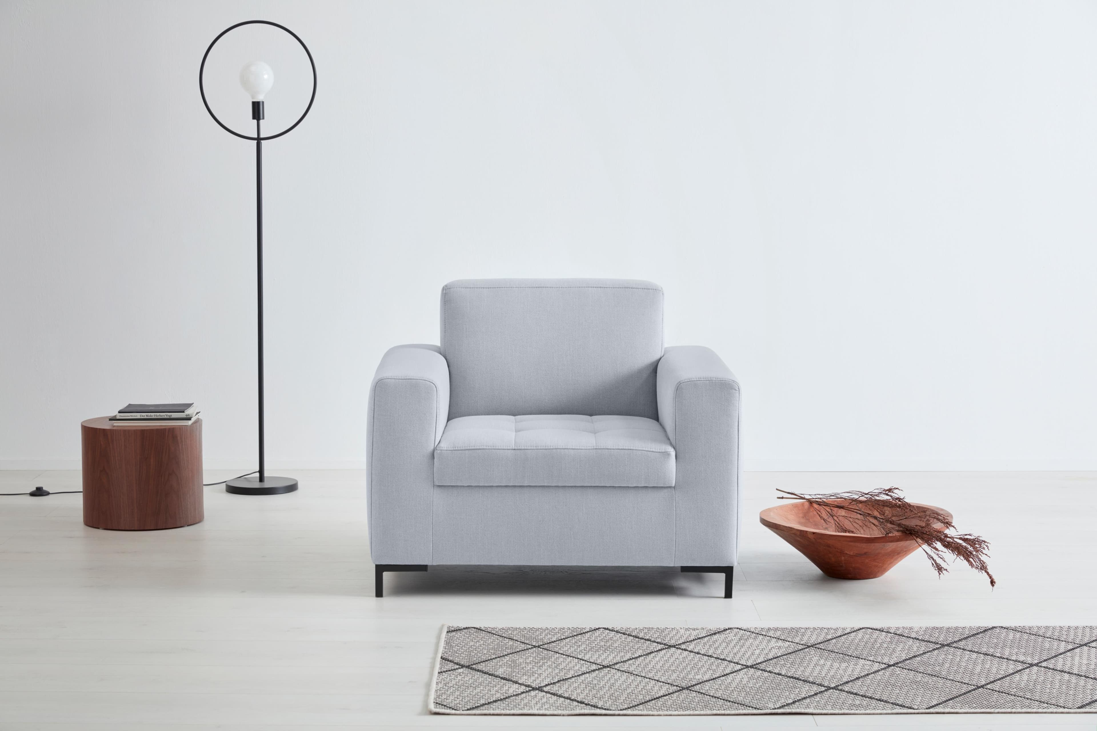 OTTO PRODUCTS Grazzo Loungesessel Silber Recyceltes Polyester
