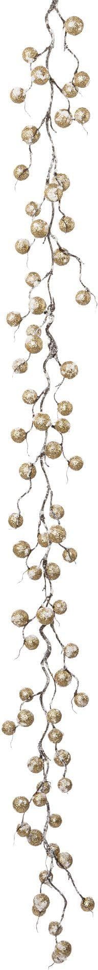 CREATIV DECO Weihnachtsdeko Girlande Gold Champagner 168cm