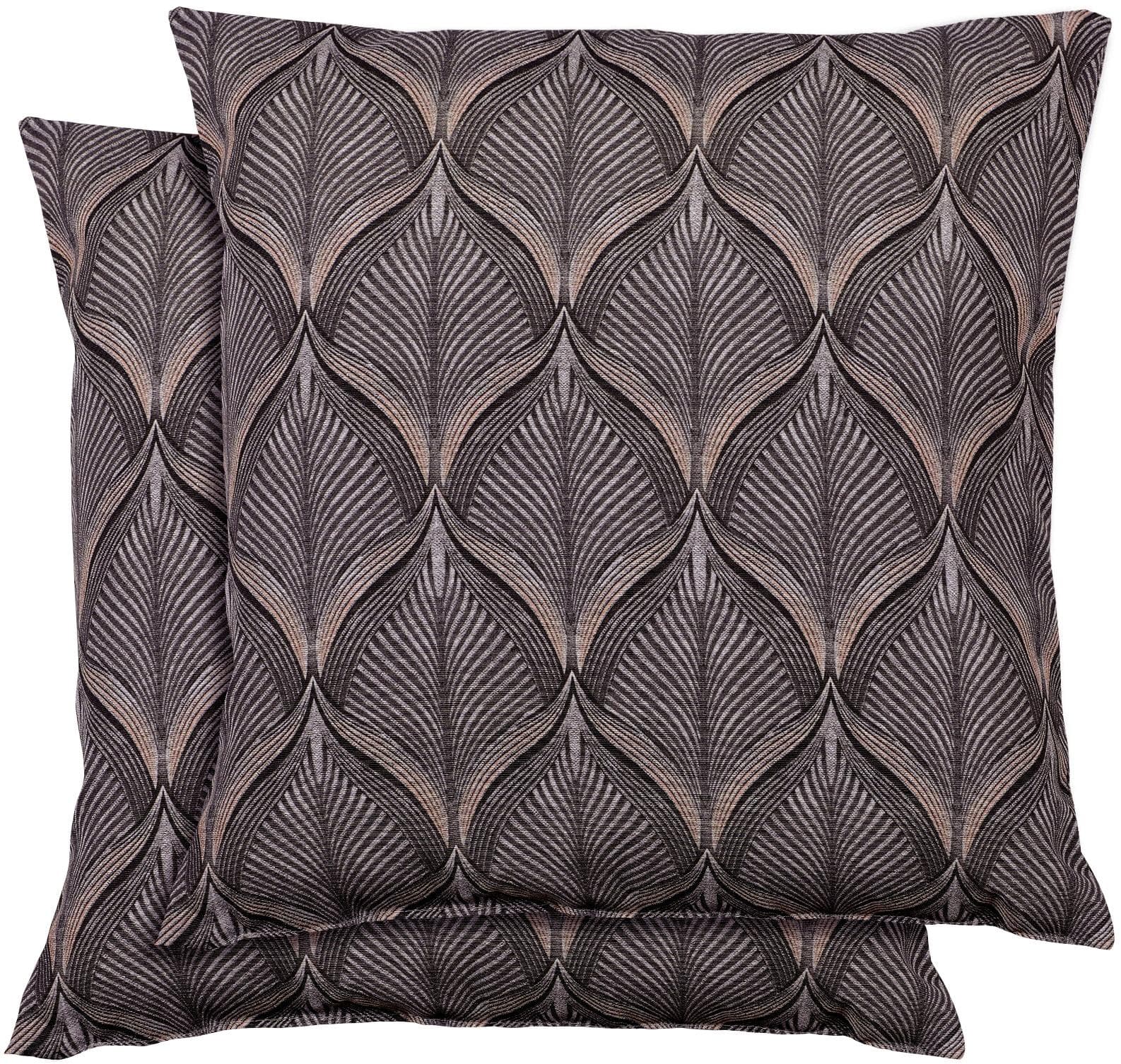 GO-DE Dekokissen Klara Set 2-tlg. Anthrazit 48x48 cm Baumwolle Polyester