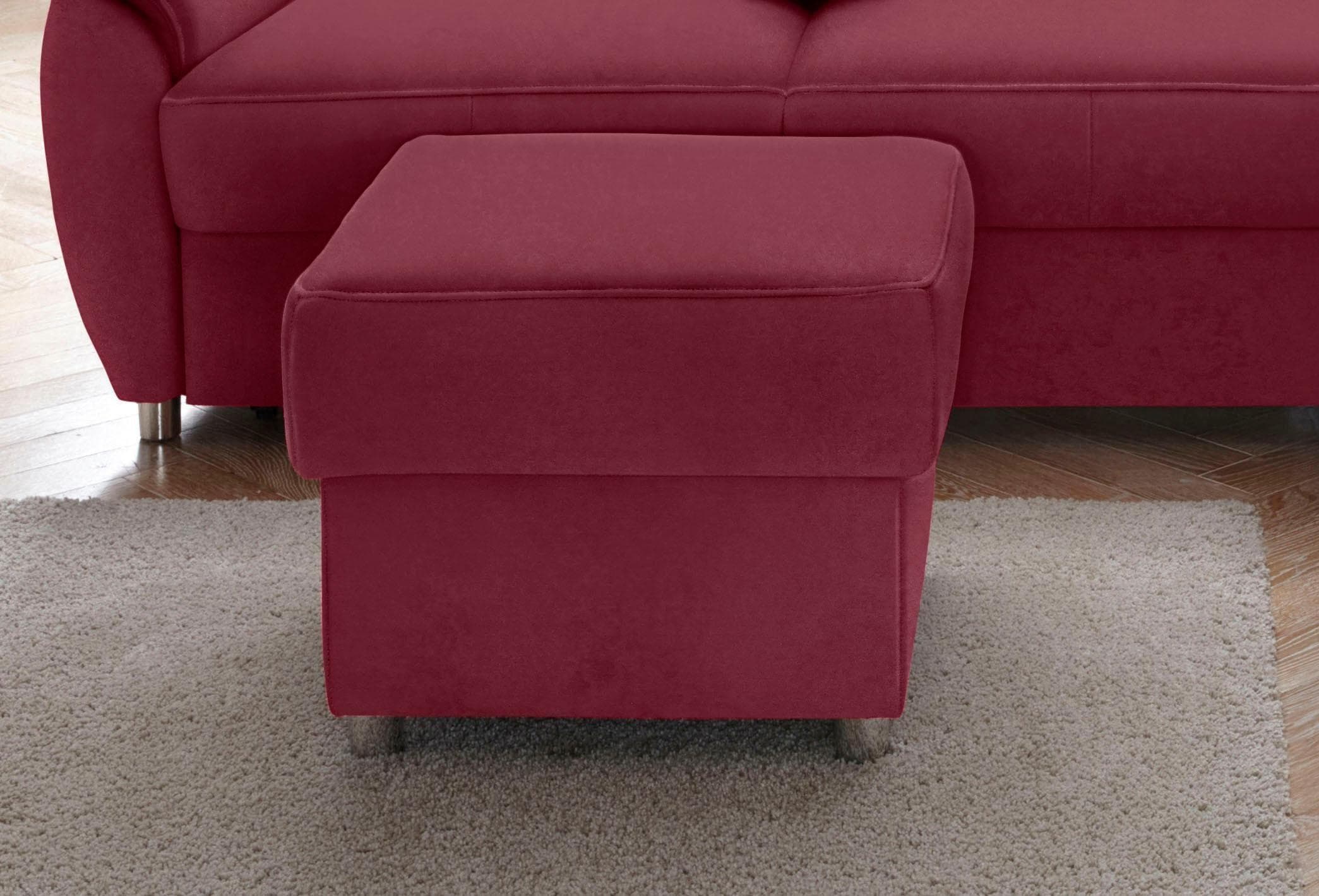Sit & More Hocker Sonoma Bordeaux mit Stauraum