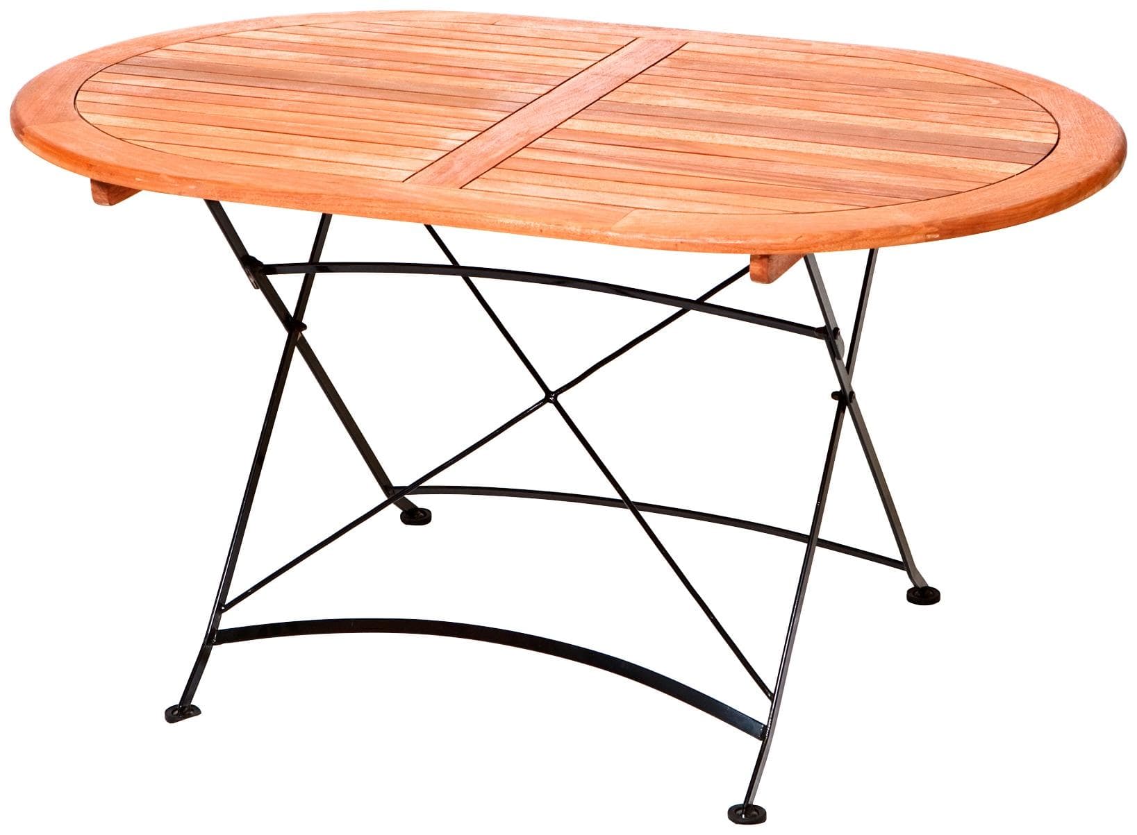 MERXX Gartentisch Schlossgarten Oval Beige Schwarz Klapptisch