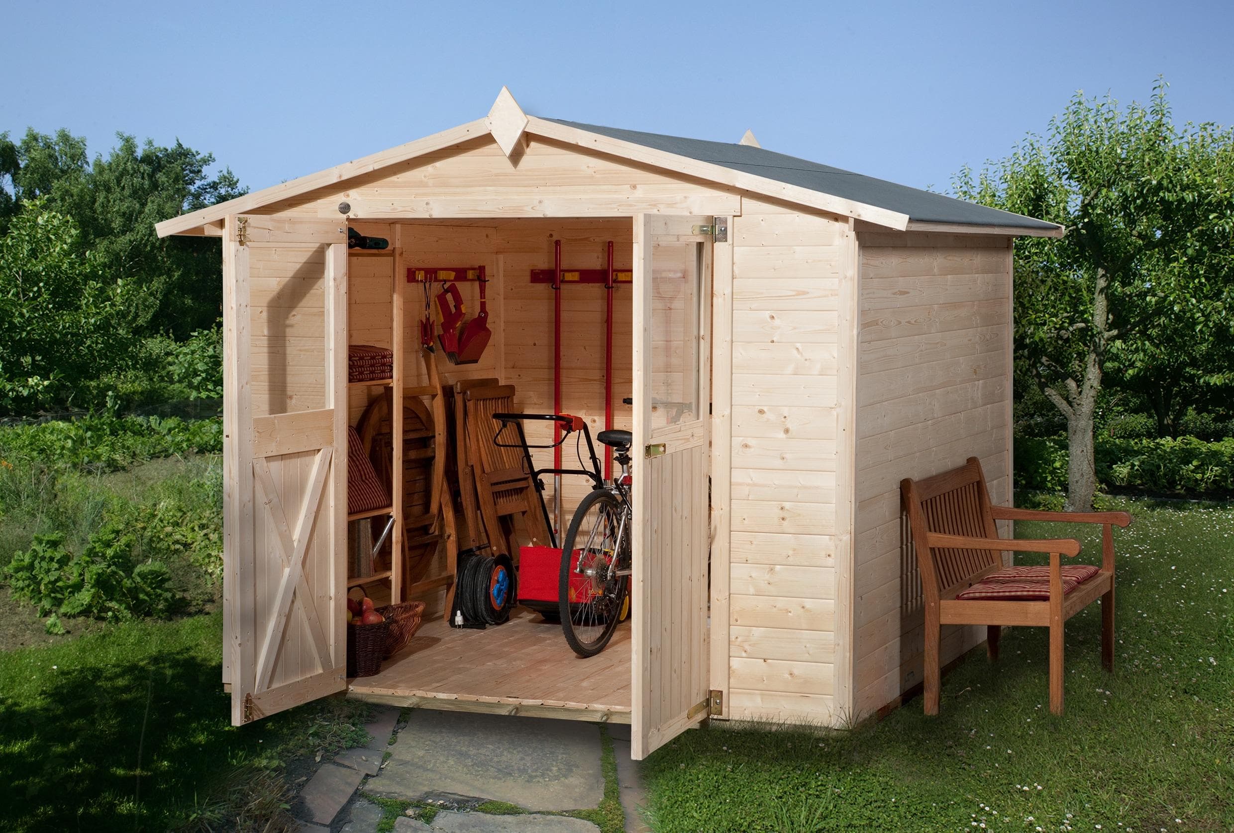 Gartenhaus WEKA Nr. 316 Größe 4 Holzwerkstoff inkl. Fußboden