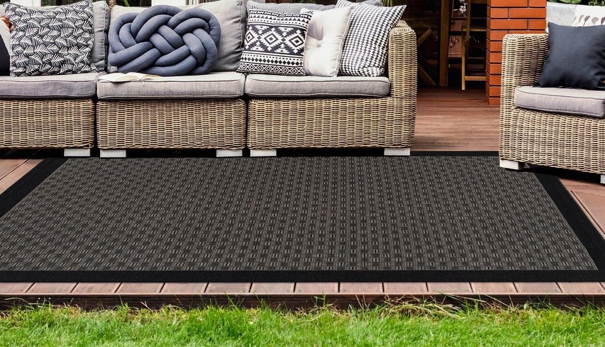 CALO-DELUXE Teppich Perugia 1070 Grau Taupe In- und Outdoor geeignet