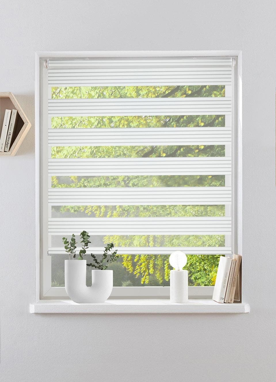 Doppelrollo MY HOME TIMELI Weiß Streifen
