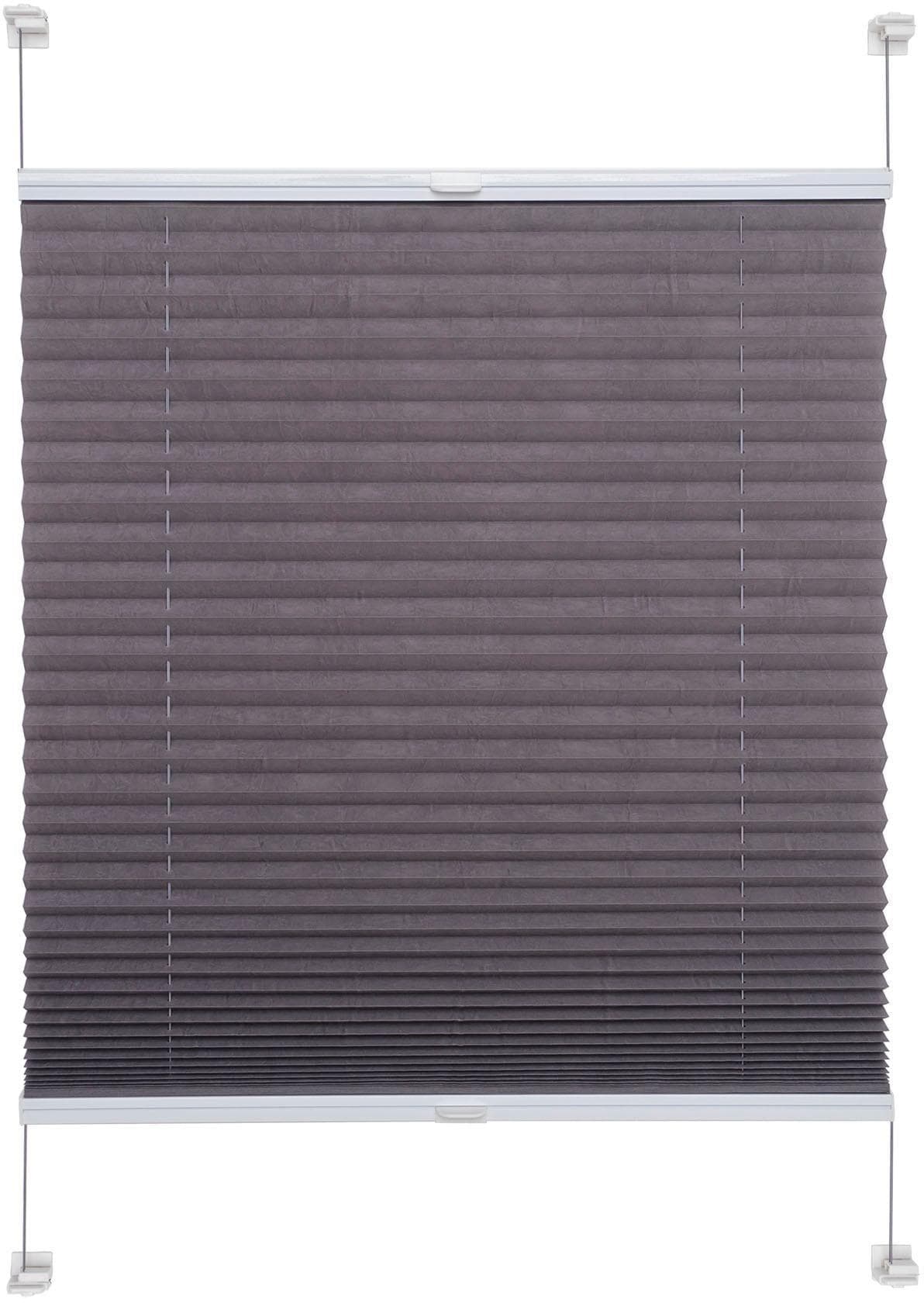 Liedeco Plissee "Pastell" Grau 80x150cm Polyester Klemmfix