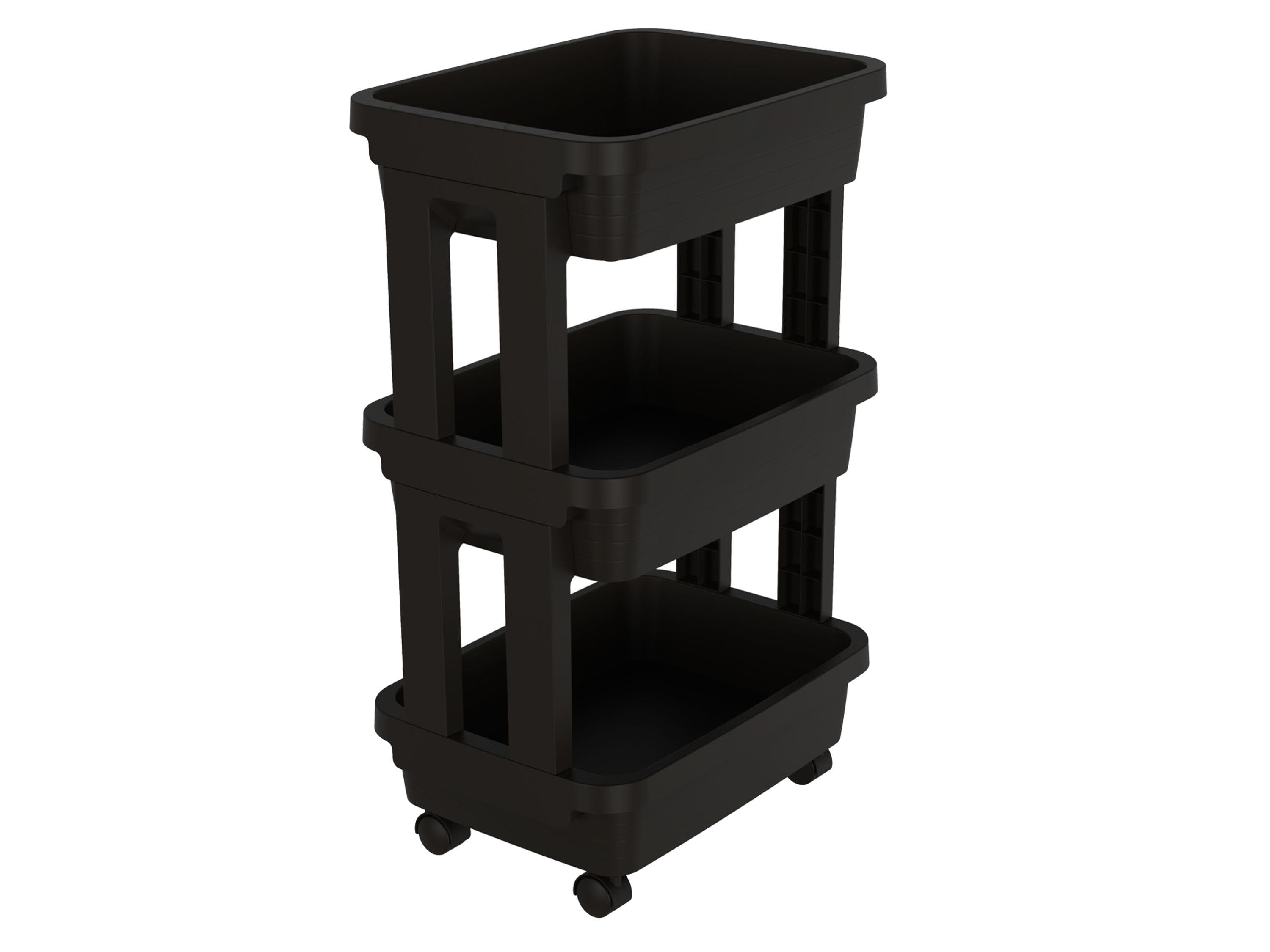 LIVARNO home Servierwagen Kunststoff Schwarz