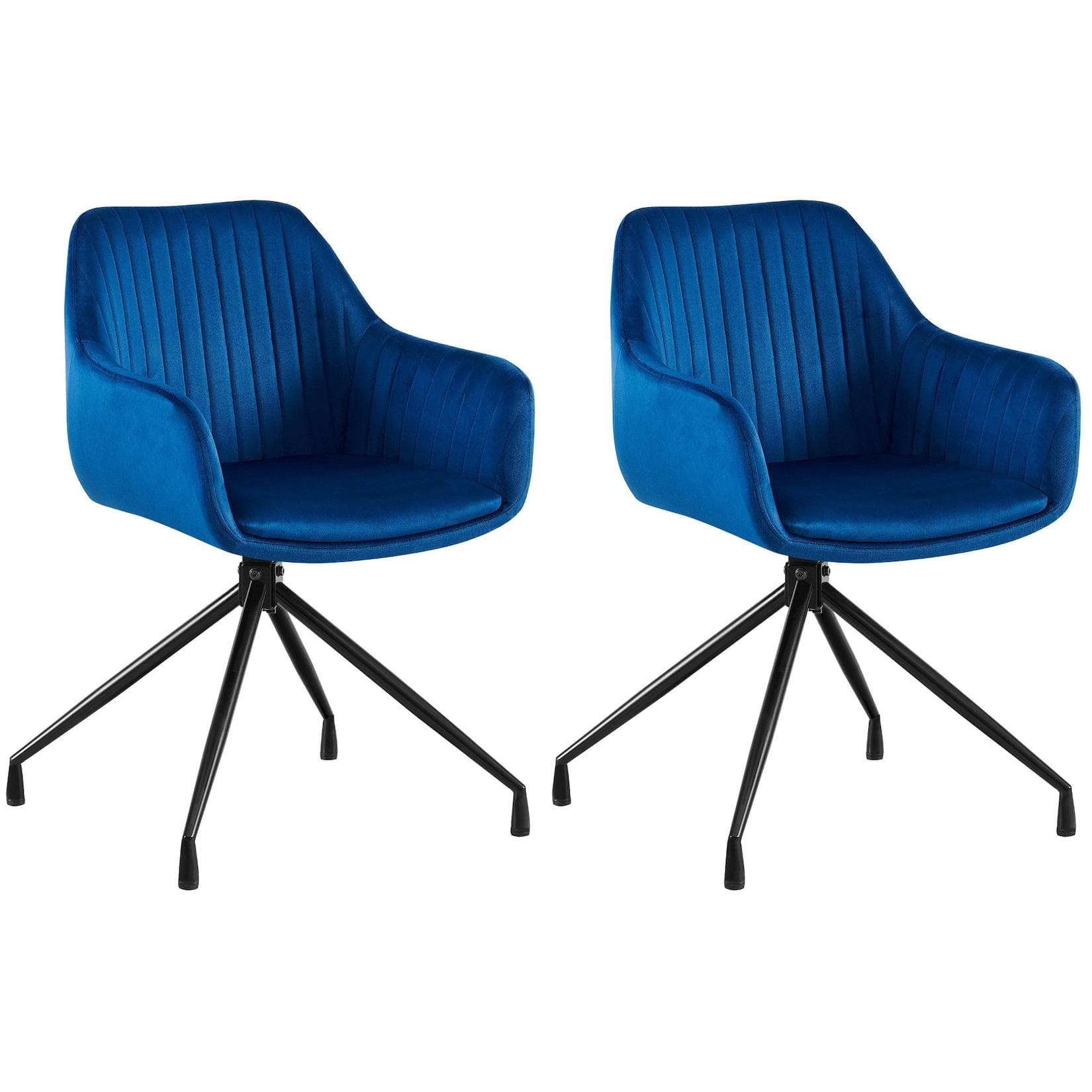 CLP 2er Set Esszimmerstuhl Welby Drehbarer Sessel Kunstleder/Stoff