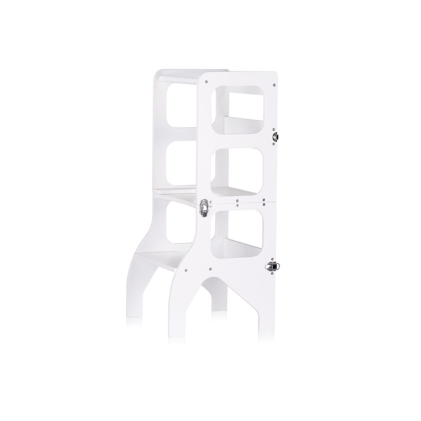 Chipolino Kinder Lernturm 2 in 1 Tisch und Hocker Helferturm Stehhilfe Holz weiß