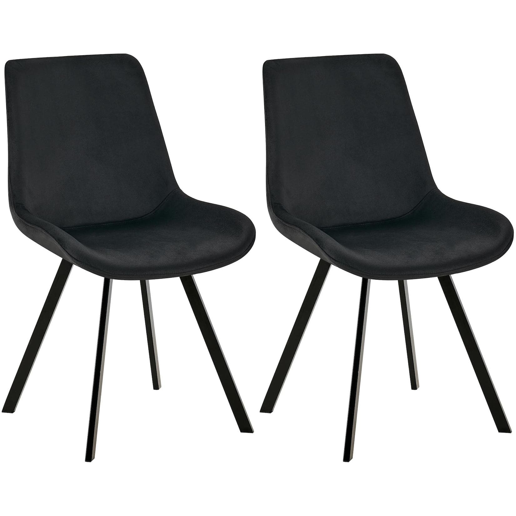 CLP 2er Set Esszimmerstuhl Lewes Samt 360 Grad drehbar
