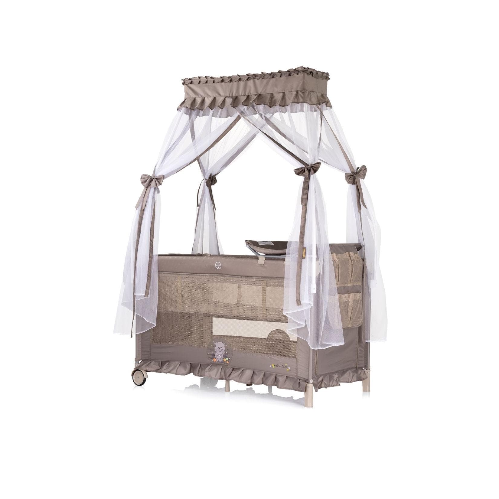 Chipolino Baby-Reisebett Palace mit Baldachin und Moskitonetz