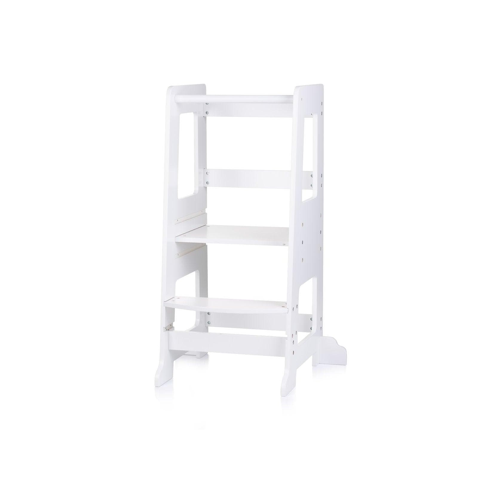 Chipolino Kinder Lernturm Stehhilfe Holz höhenverstellbar weiß