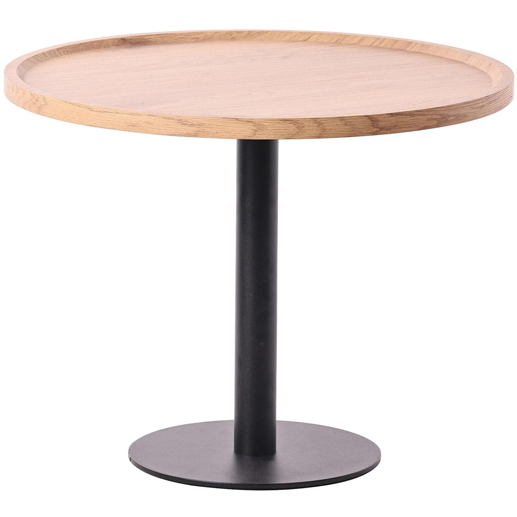 CLP Beistelltisch Aspen Runde Tischplatte Holz Mattschwarz
