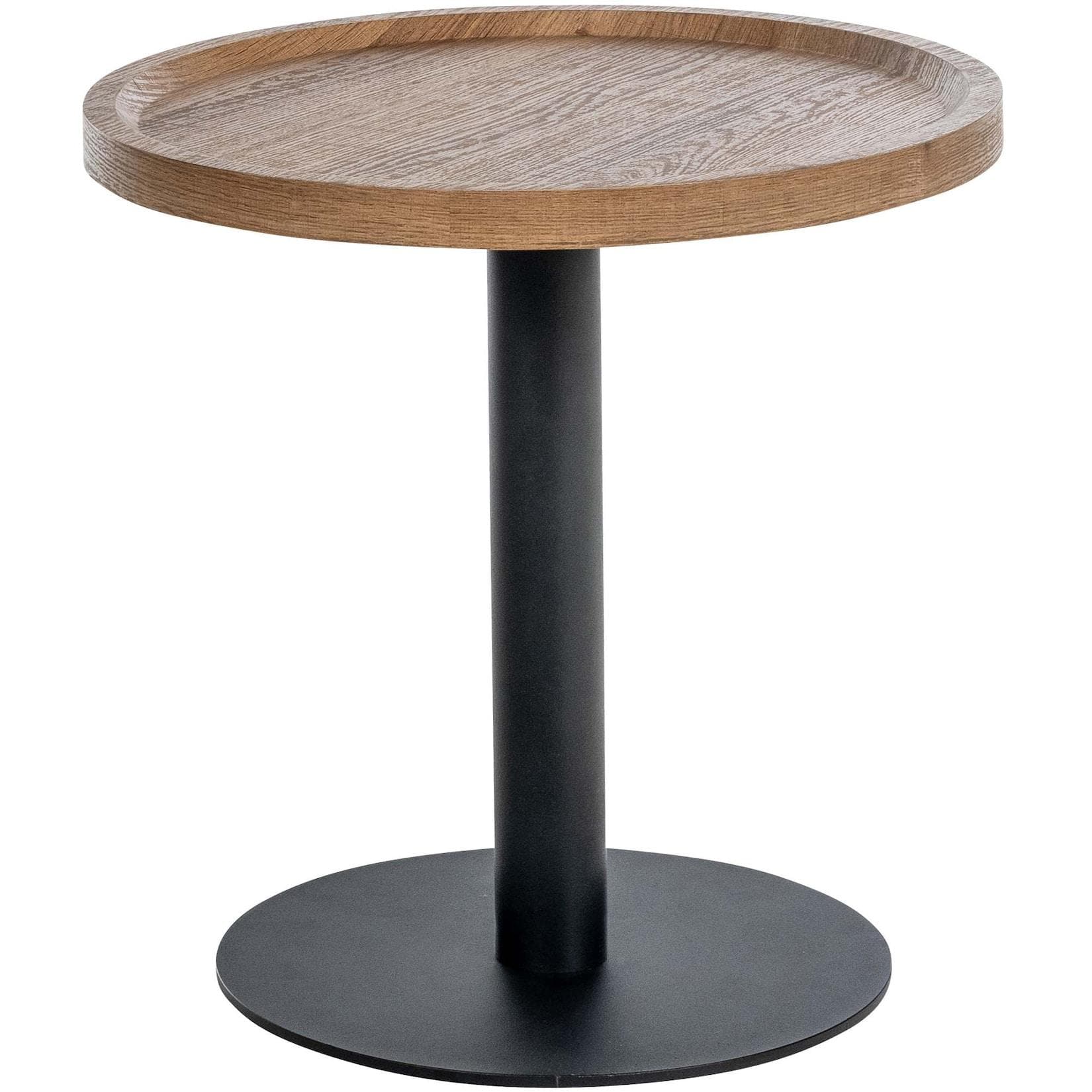 CLP Beistelltisch Aspen Runde Tischplatte Holz Schwarz