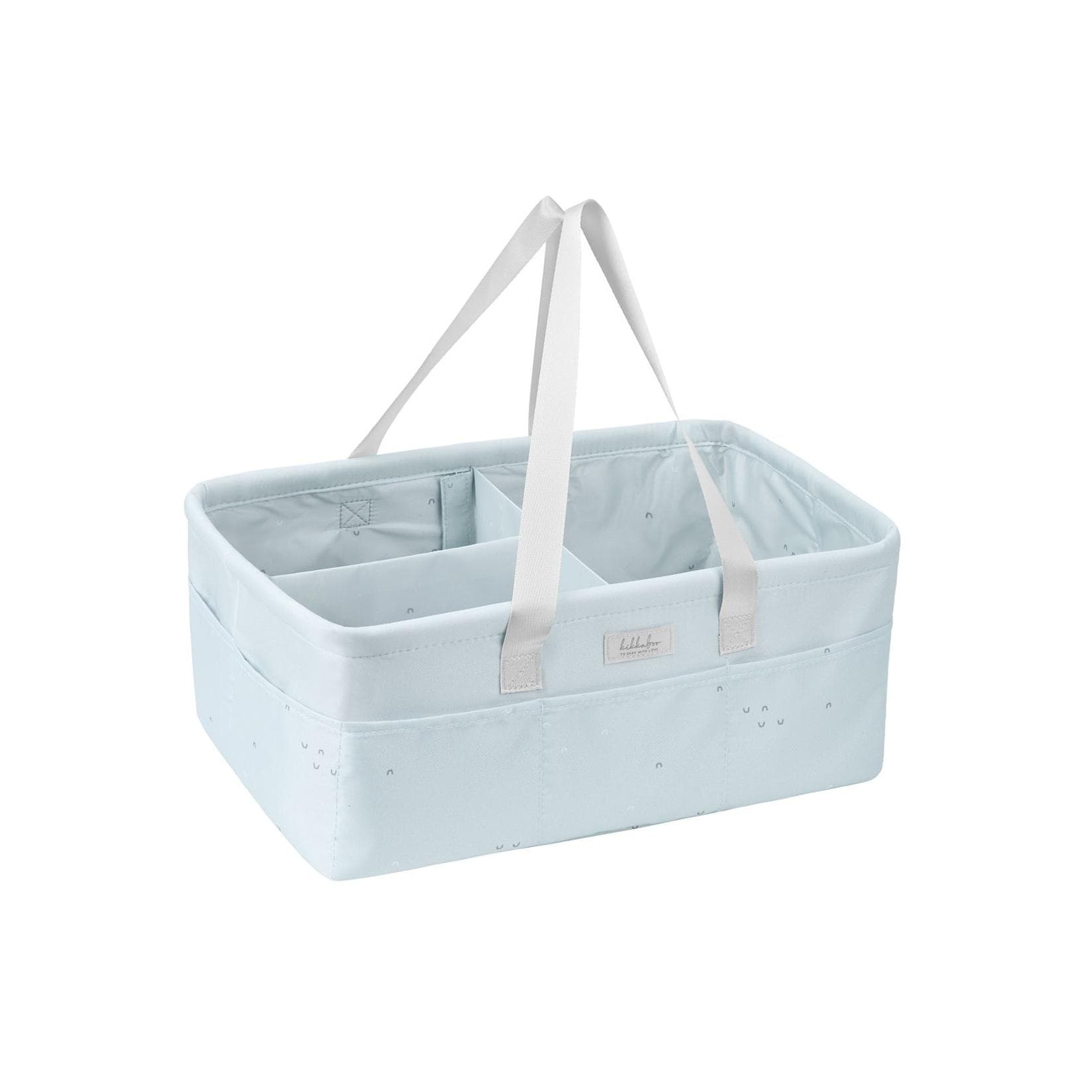 Kikkaboo Wickeltasche Korb Windelorganizer faltbar hellblau