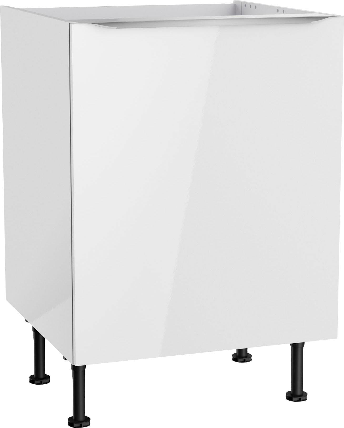 Spülenschrank KS-Aken Weiß Hochglanz Kochstation 60cm