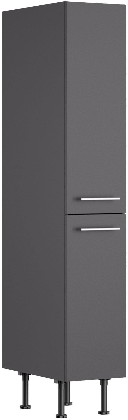 Kochstation Apothekerschrank KS-Bern2 Anthrazit 2 Schubladen