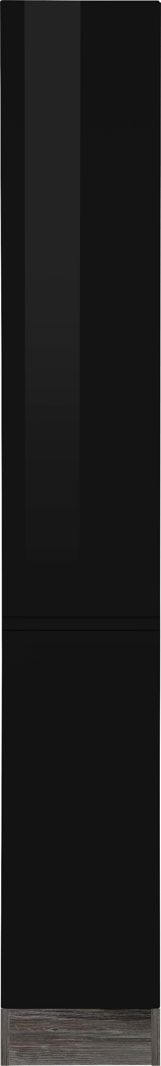 Apothekerschrank KS-Virginia Schwarz Hochglanz 200cm