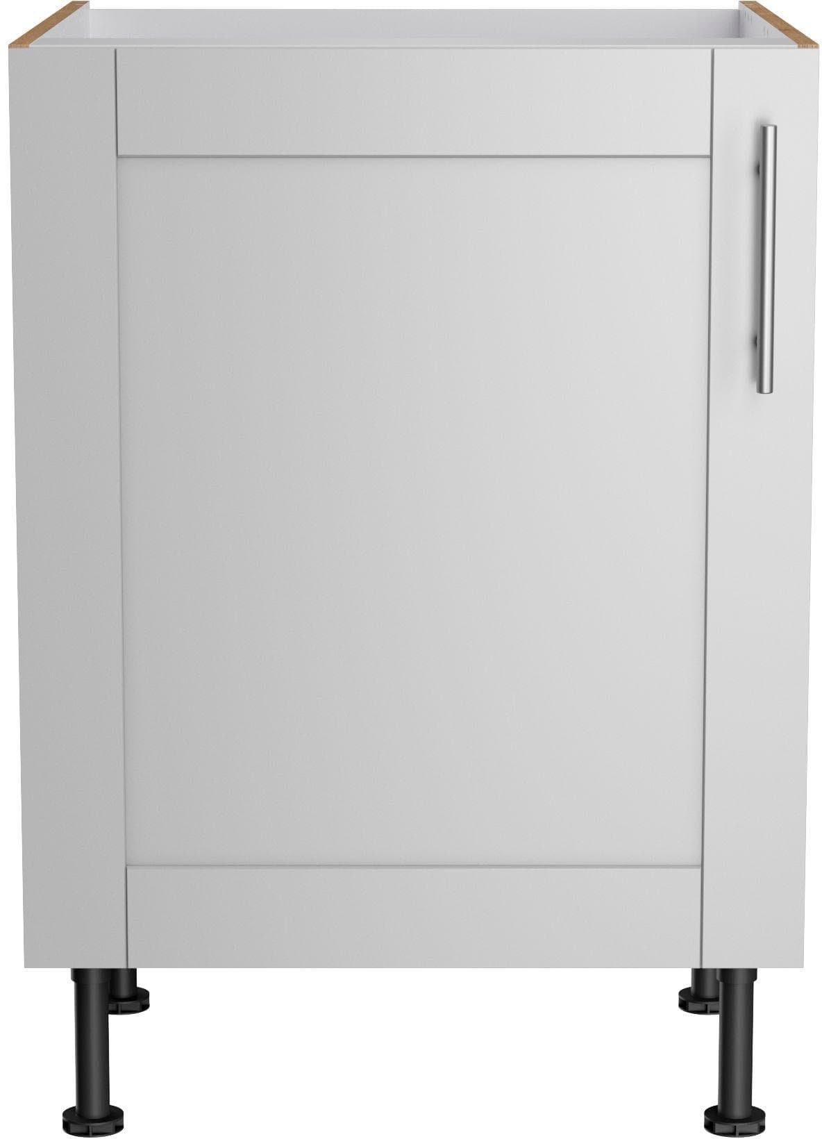 OPTIFIT Spülenschrank Ahus - Rustikaler Landhausstil mit Metallgriffen