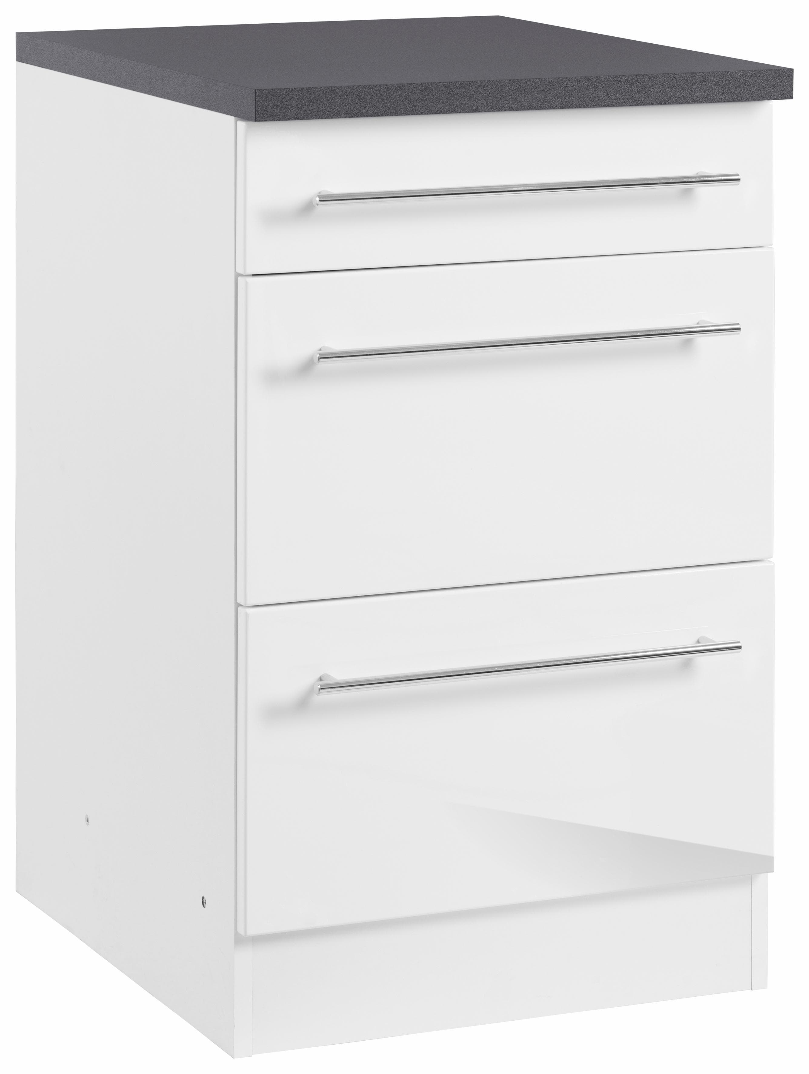 KOCHSTATION KS-Trient Unterschrank mit Metallgriffen und Auszügen