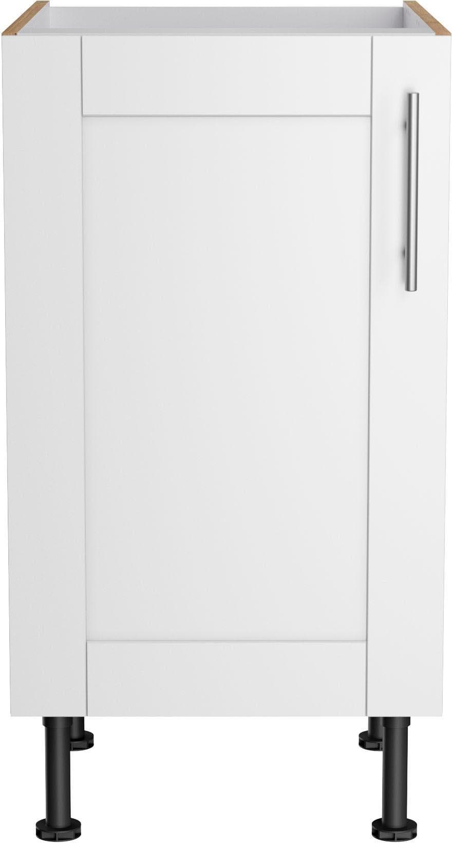 Kochstation Spülenschrank KS-Ahus Weiß Matt Wildeiche 45cm