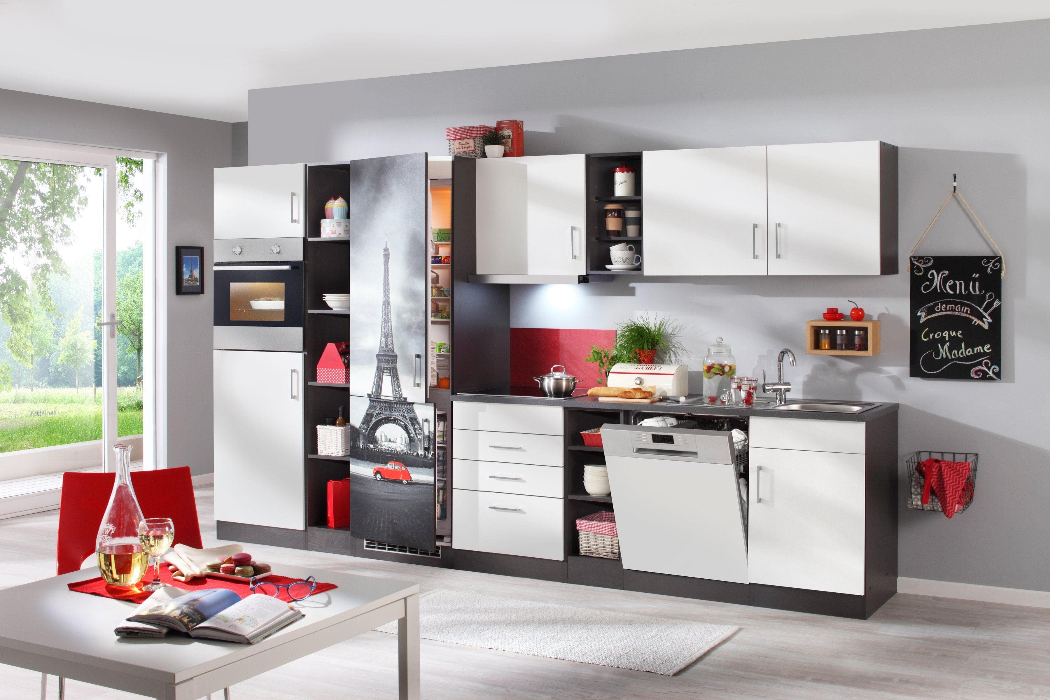 KOCHSTATION Spülenschrank KS-Paris mit Einbauspüle und Möbelfront