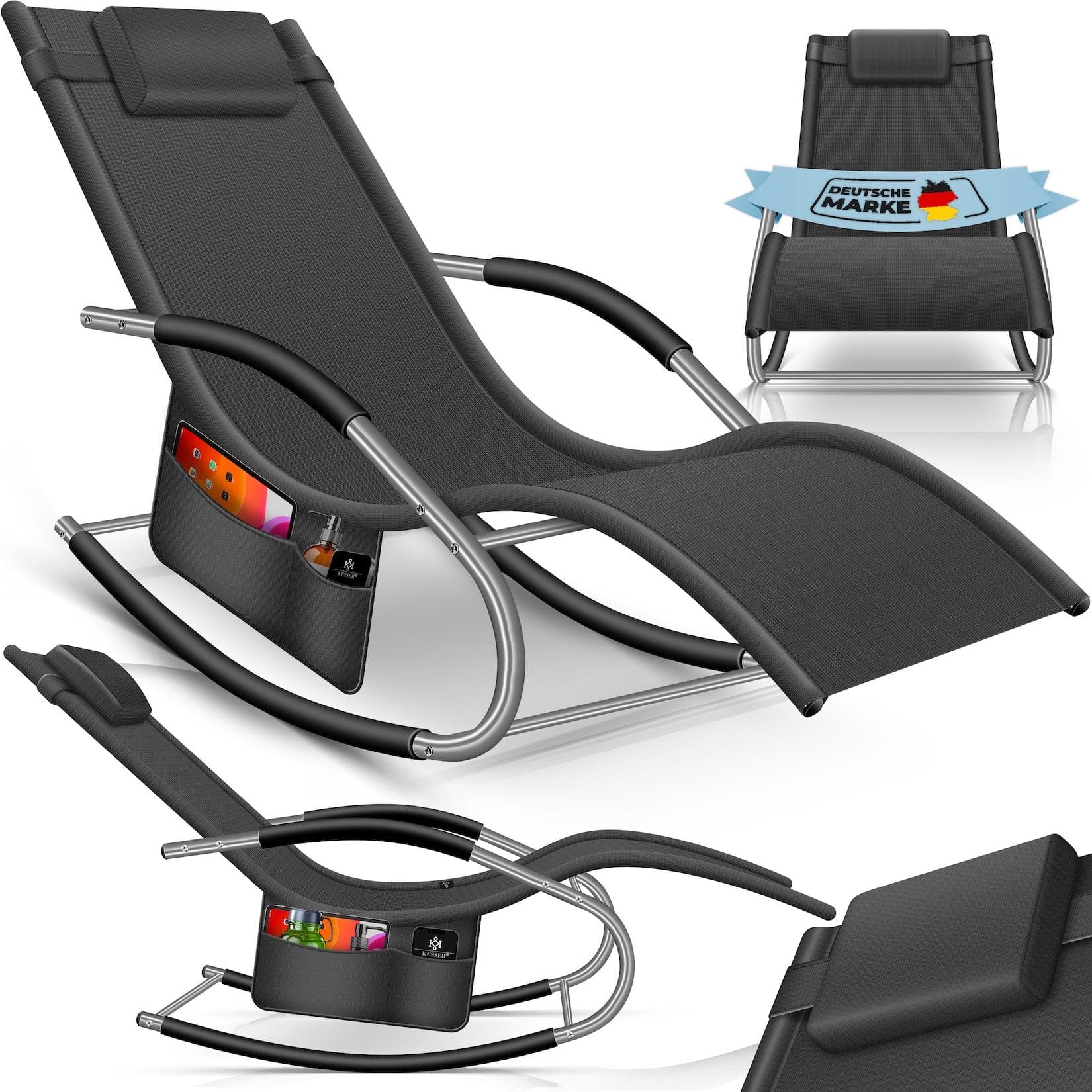 Relaxliege aus Holz für den Garten - Schwungliege zum Entspannen