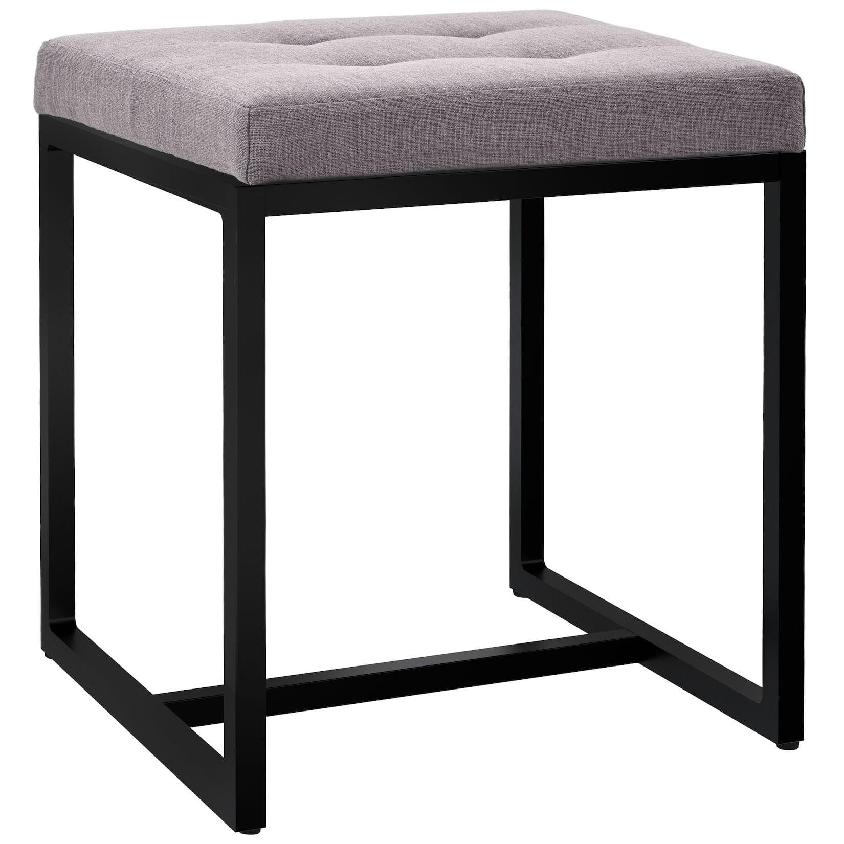 CLP Sitzhocker Barci Moderner Polsterhocker Schwarz Eisen