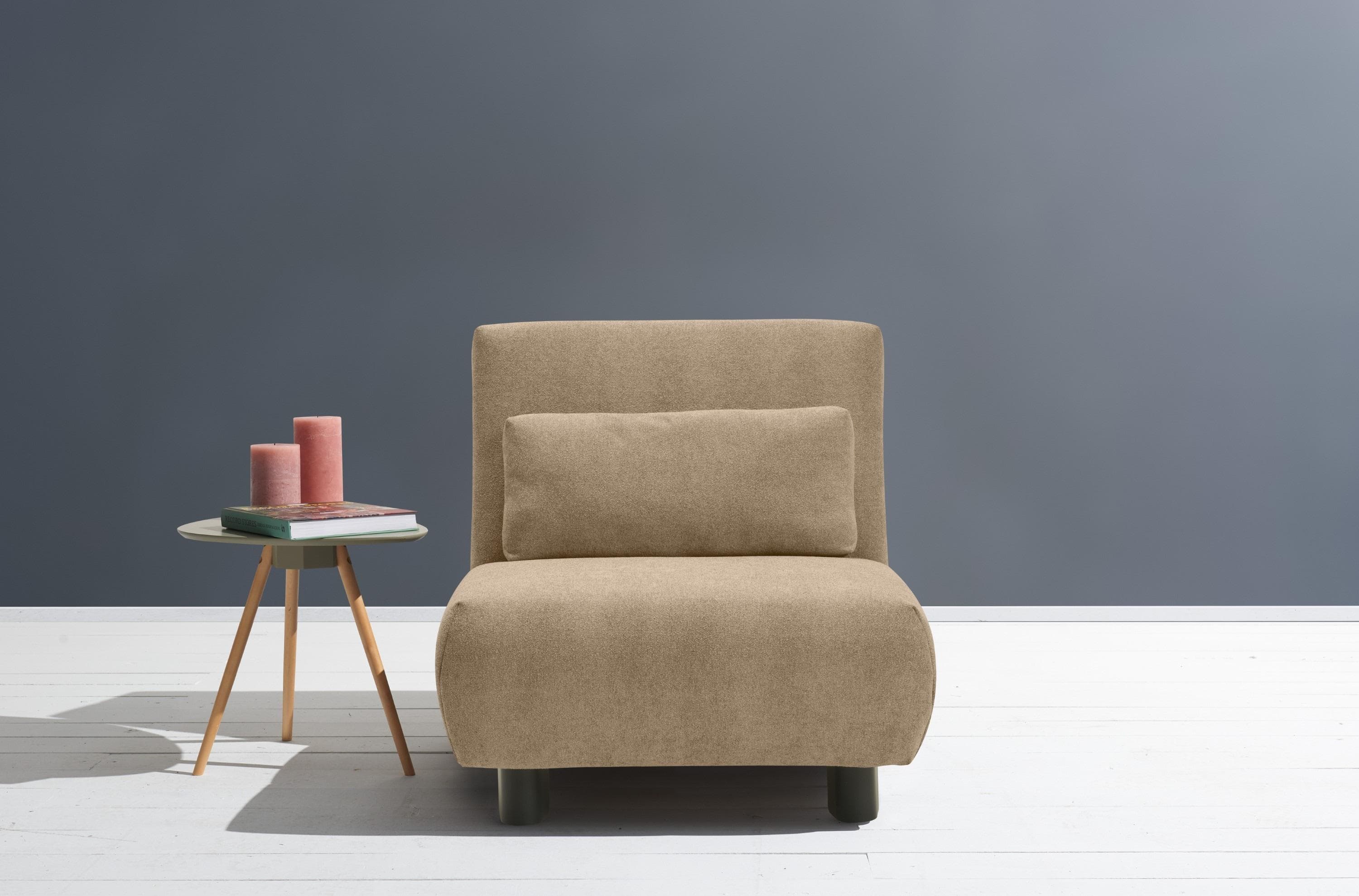 Schlafsofa ELL + ELL Minou Braun Kaltschaum
